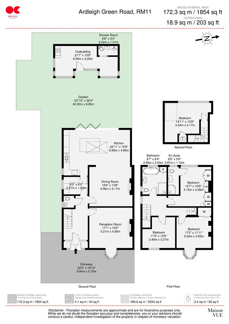 4 bed semi-detached house for sale in Ardleigh Green Road, Hornchurch - Property floorplan