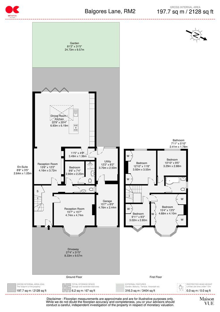 4 bed semi-detached house for sale in Balgores Lane, Gidea Park - Property floorplan