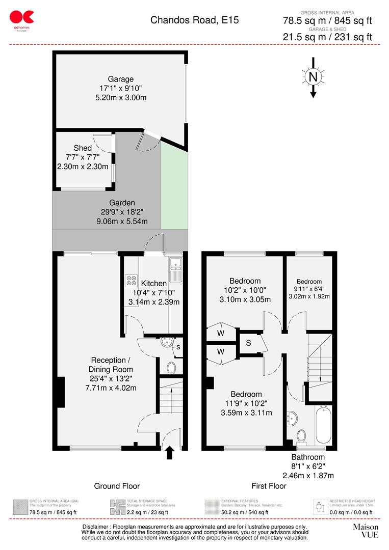 3 bed terraced house for sale in Chandos Road, Stratford - Property floorplan