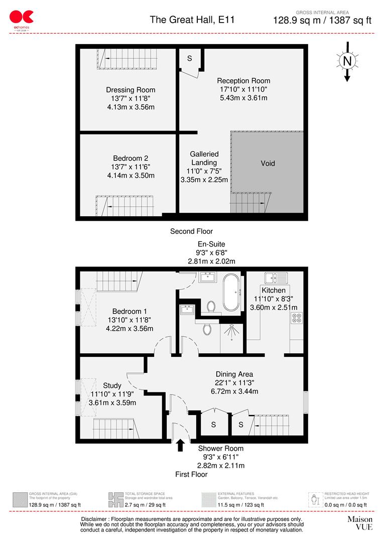 2 bed flat for sale in Victory Road, London - Property floorplan