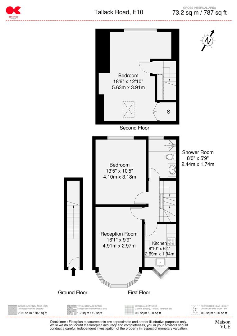 2 bed flat to rent in Tallack Road, London - Property floorplan