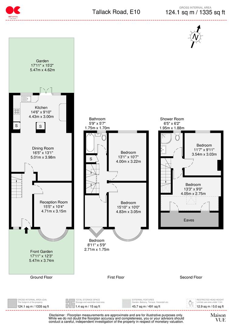 5 bed terraced house to rent in Tallack Road, Leyton - Property floorplan