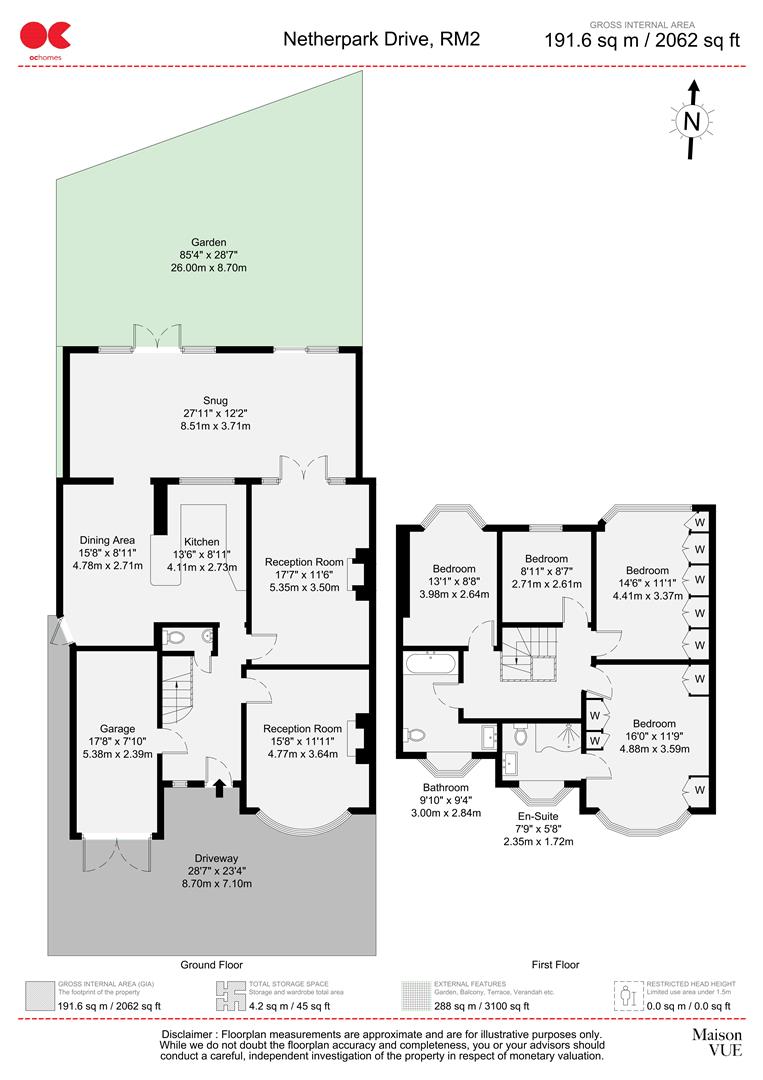 4 bed semi-detached house for sale in Netherpark Drive, Gidea Park - Property floorplan