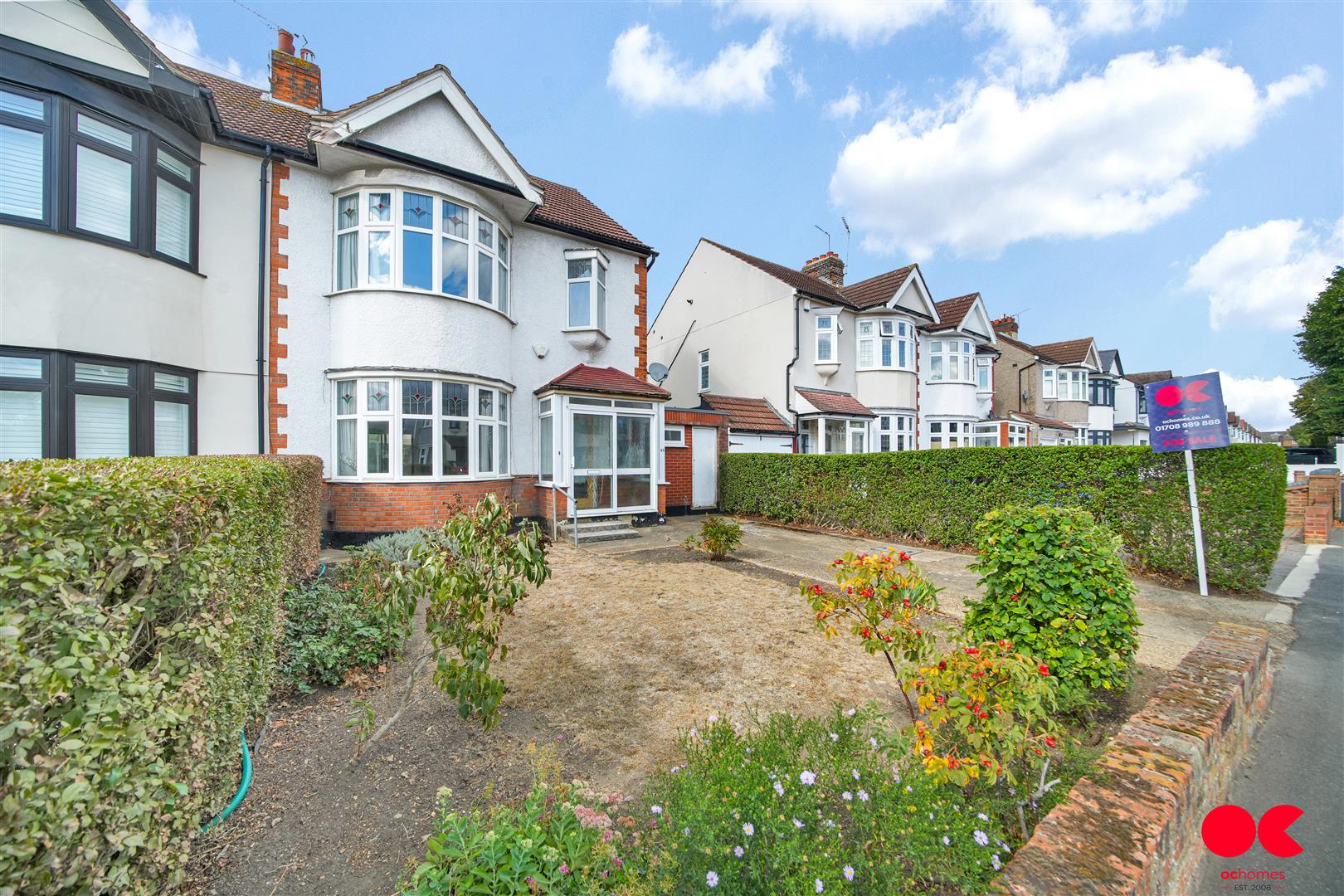 3 bed semi-detached house for sale in Fairholme Avenue, Gidea Park  - Property Image 1