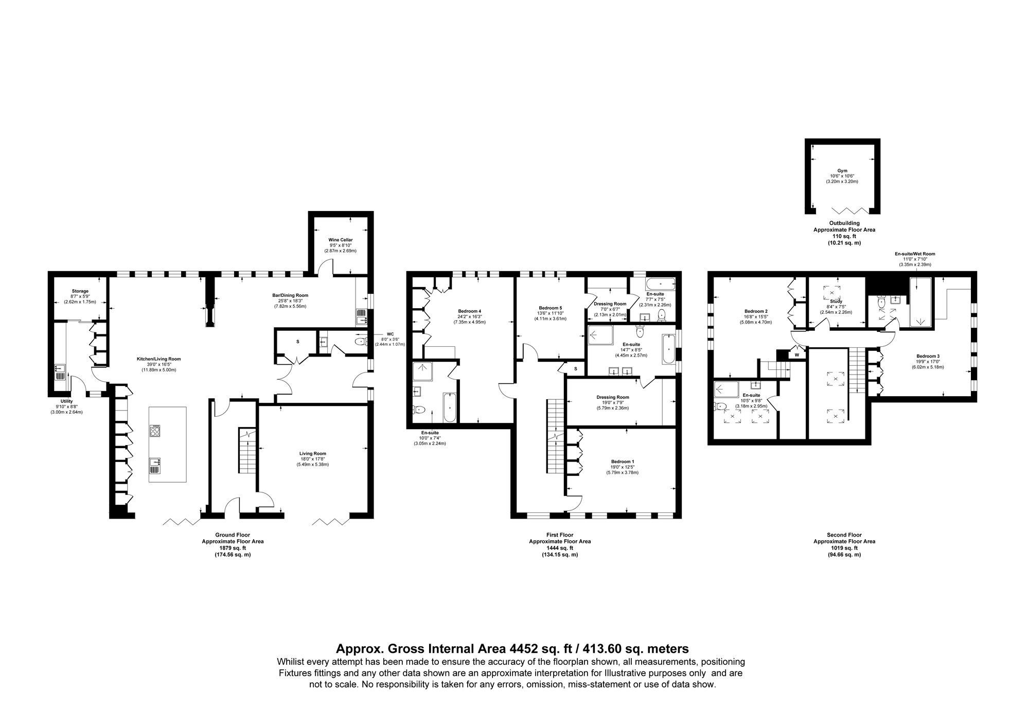 5 bed detached house for sale in New Barn, Saddleworth - Property floorplan