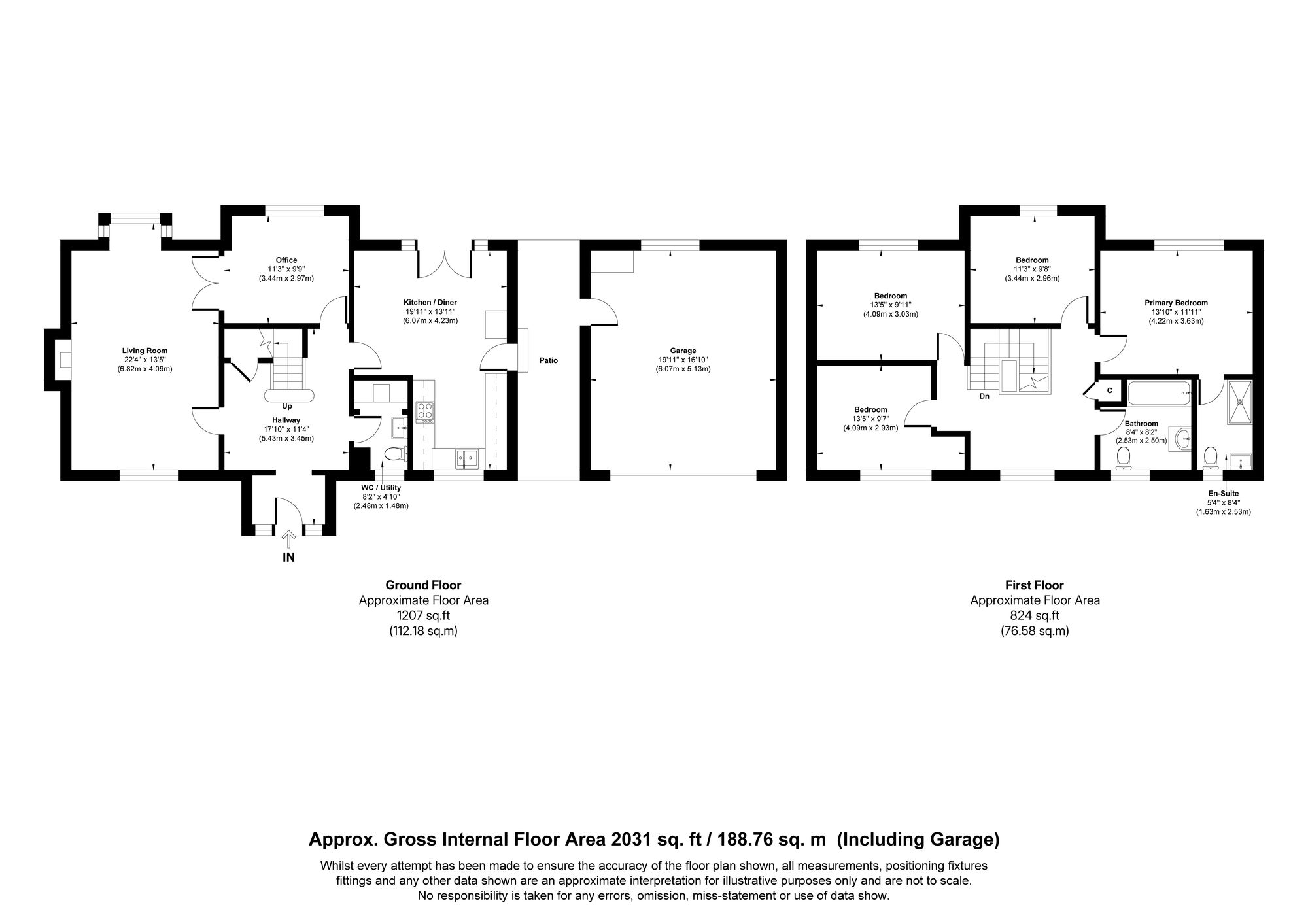 4 bed detached house for sale in Pollards Lane, Bury - Property floorplan