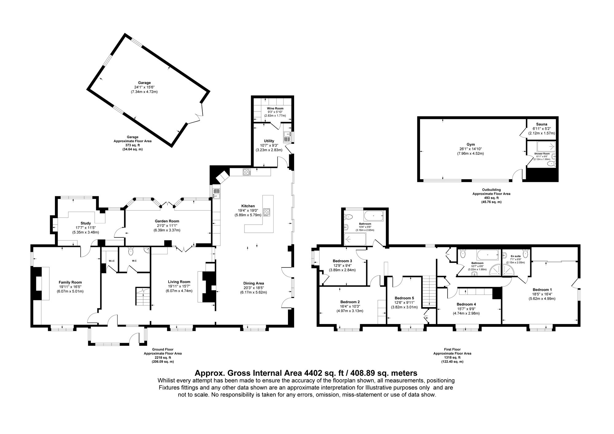 5 bed detached house for sale in Ringley Road West, Manchester - Property floorplan