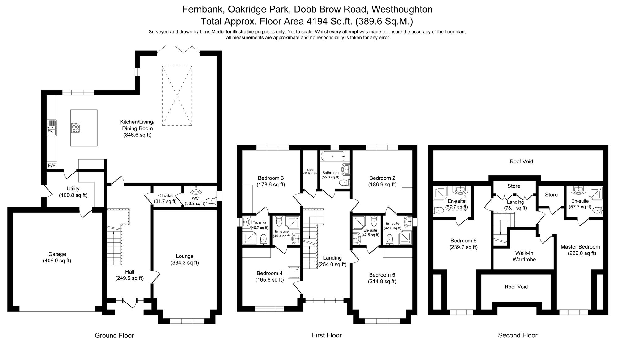 6 bed detached house for sale in Oakridge Park, Bolton - Property floorplan