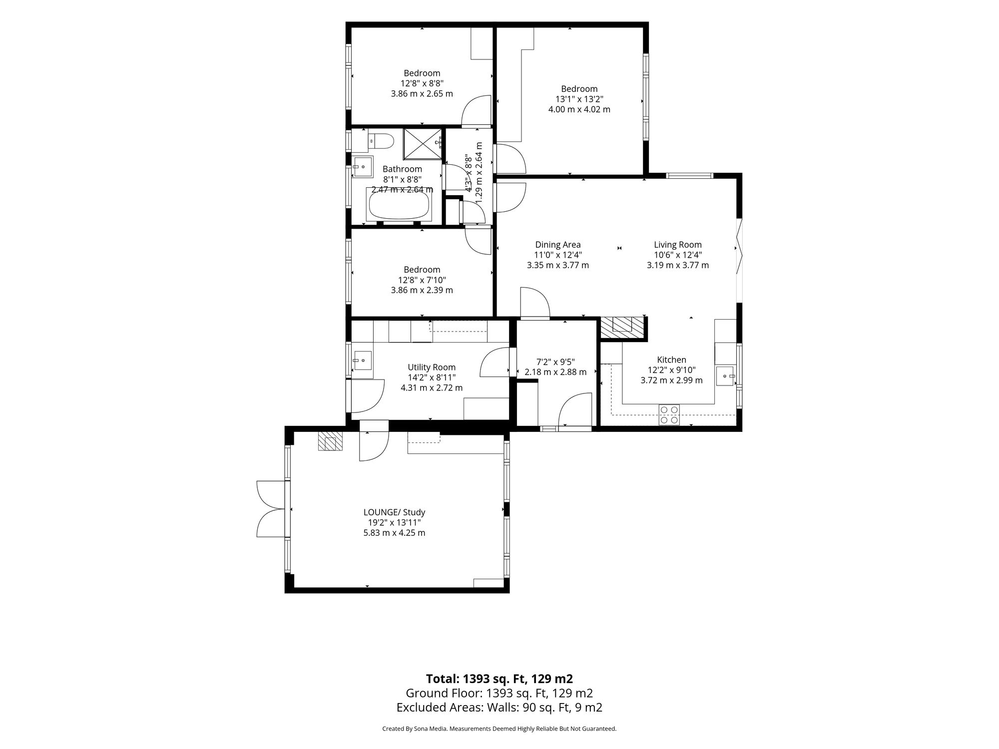 3 bed detached bungalow for sale in Vernon Road, Bury - Property floorplan