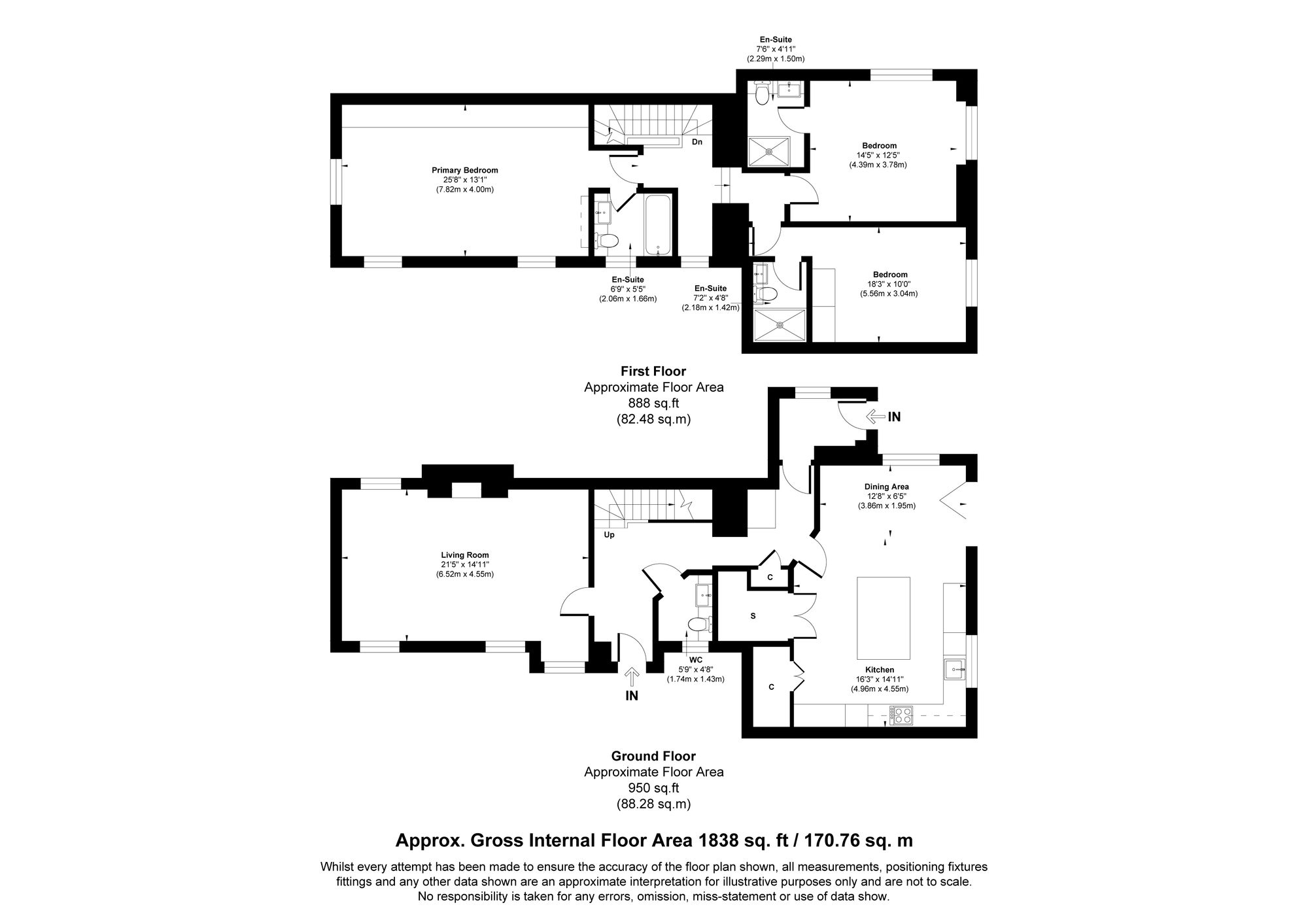3 bed end of terrace house for sale in Barrack Fold Knowsley Road, Bolton - Property floorplan