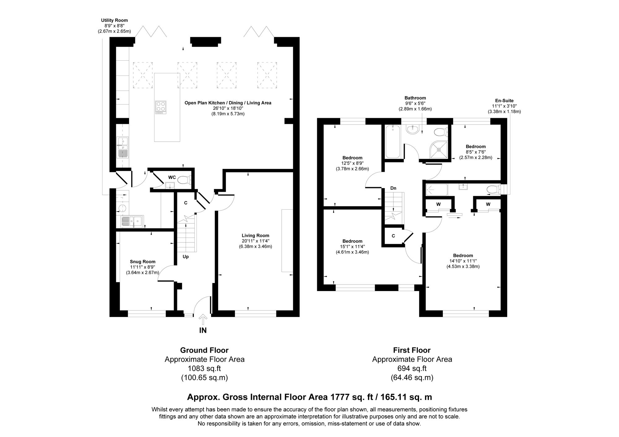 4 bed detached house for sale in Moorlands View, Bury - Property floorplan