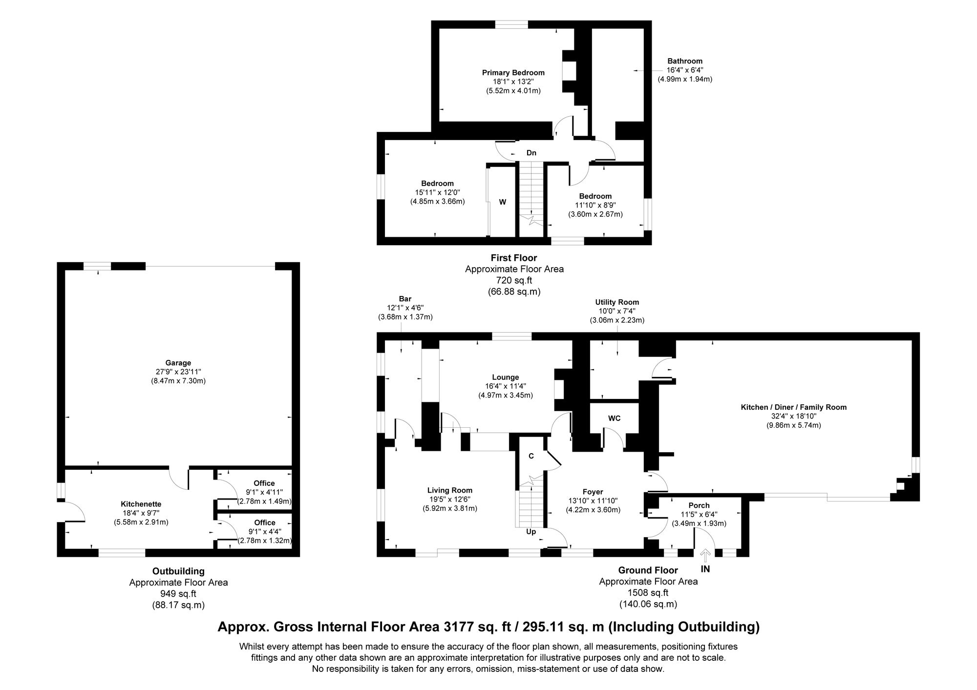 3 bed detached house for sale in Bolton Road, Darwen - Property floorplan