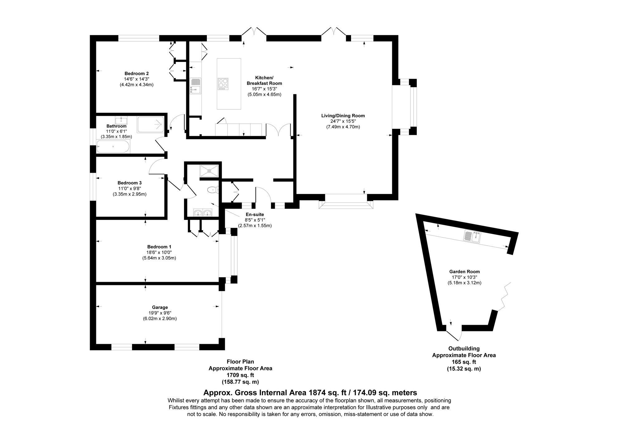 3 bed detached bungalow for sale in Dales Lane, Manchester - Property floorplan