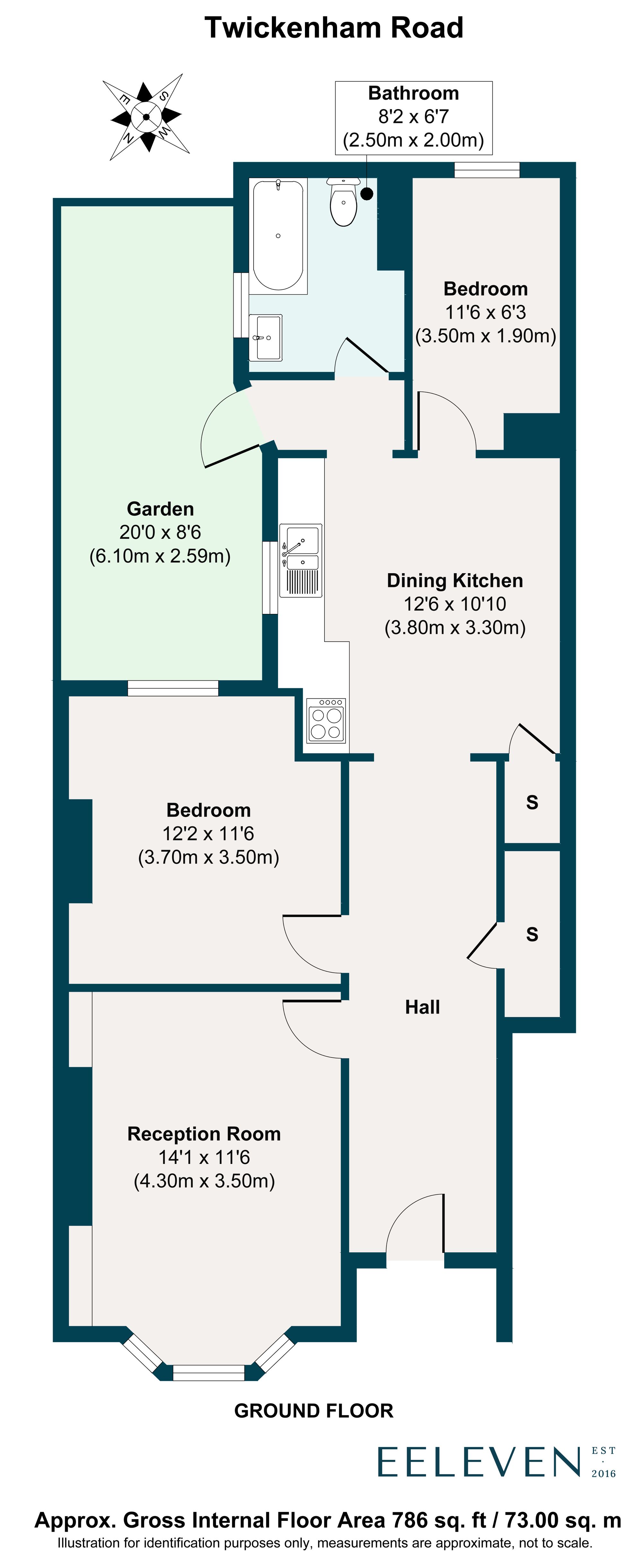 2 bed maisonette for sale in Twickenham Road, Leytonstone, London, E11 - Property floorplan