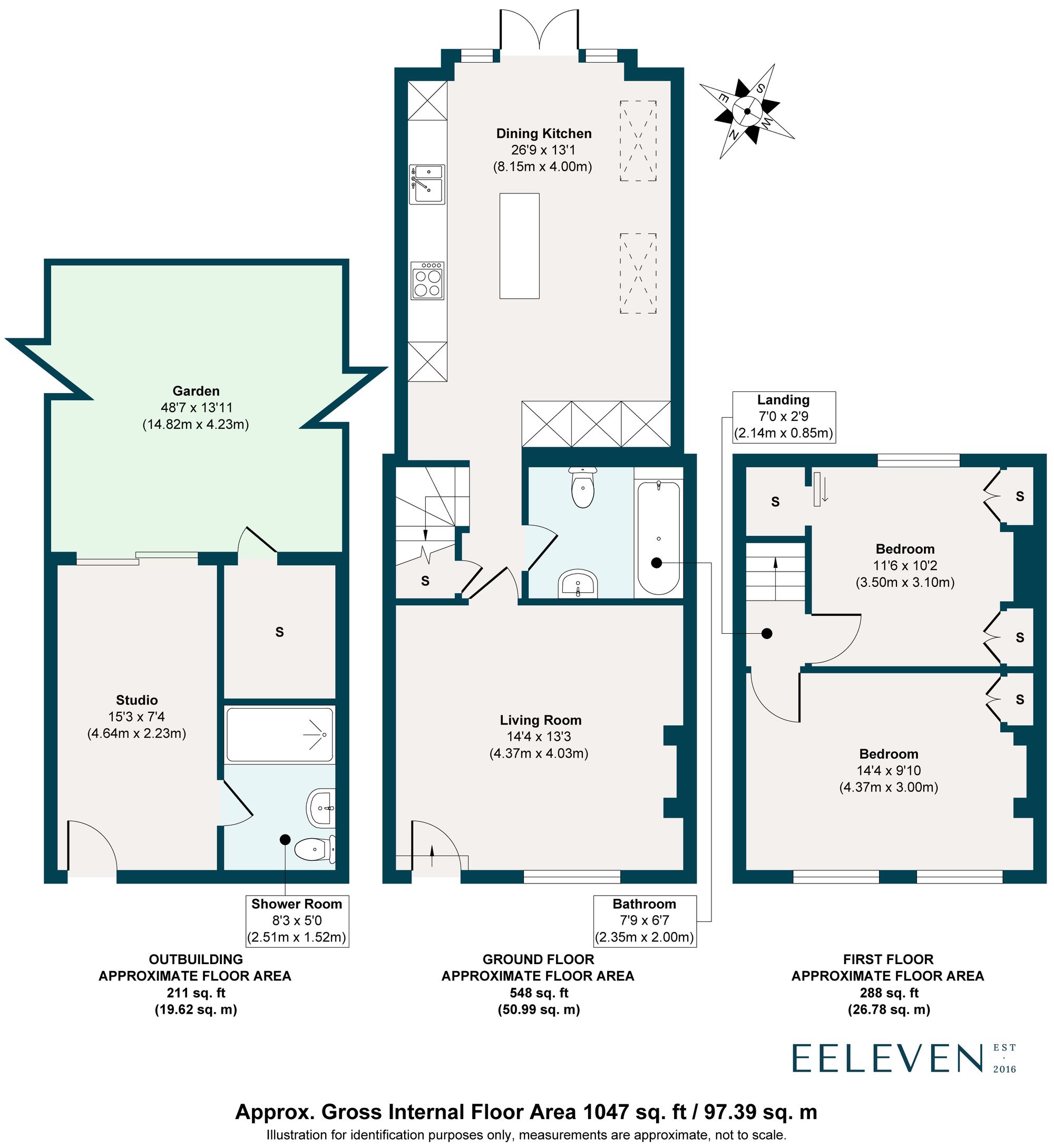 2 bed house for sale in Forest Road, Upper Leytonstone, London, E11 - Property floorplan