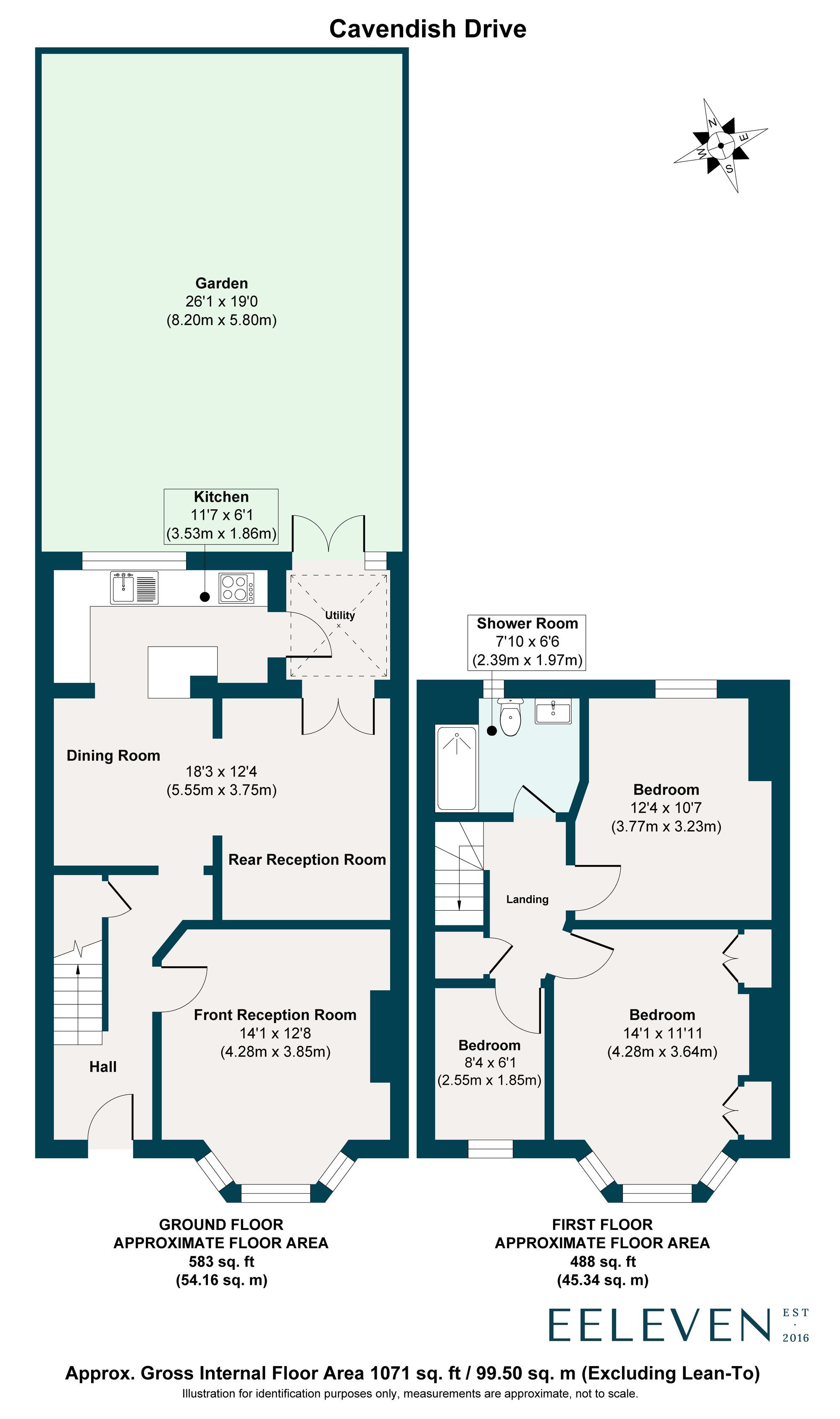 3 bed terraced house for sale in Cavendish Drive, Leytonstone, London, E11 - Property floorplan