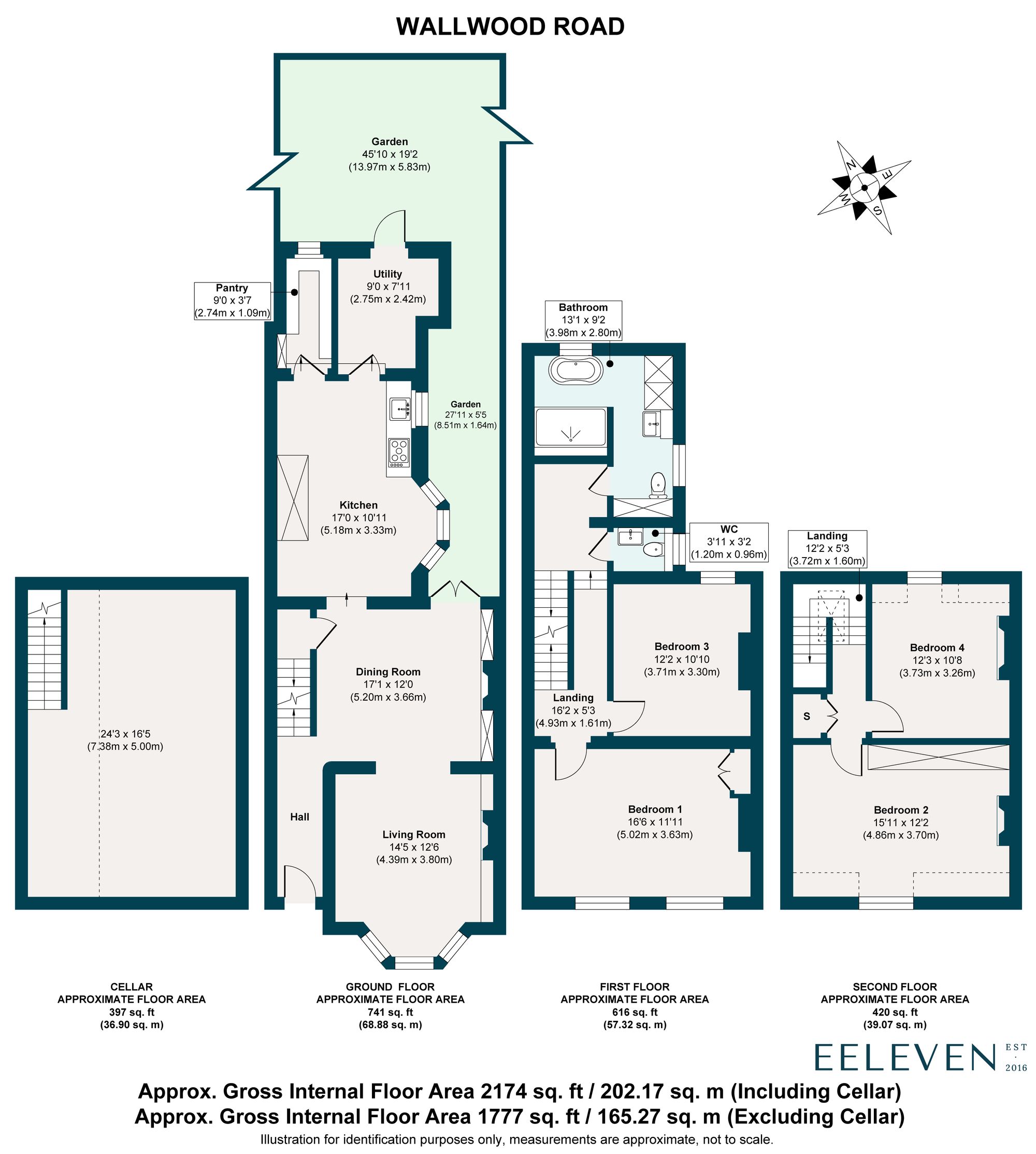 4 bed terraced house for sale in Wallwood Road, Upper Leytonstone, London, E11 - Property floorplan
