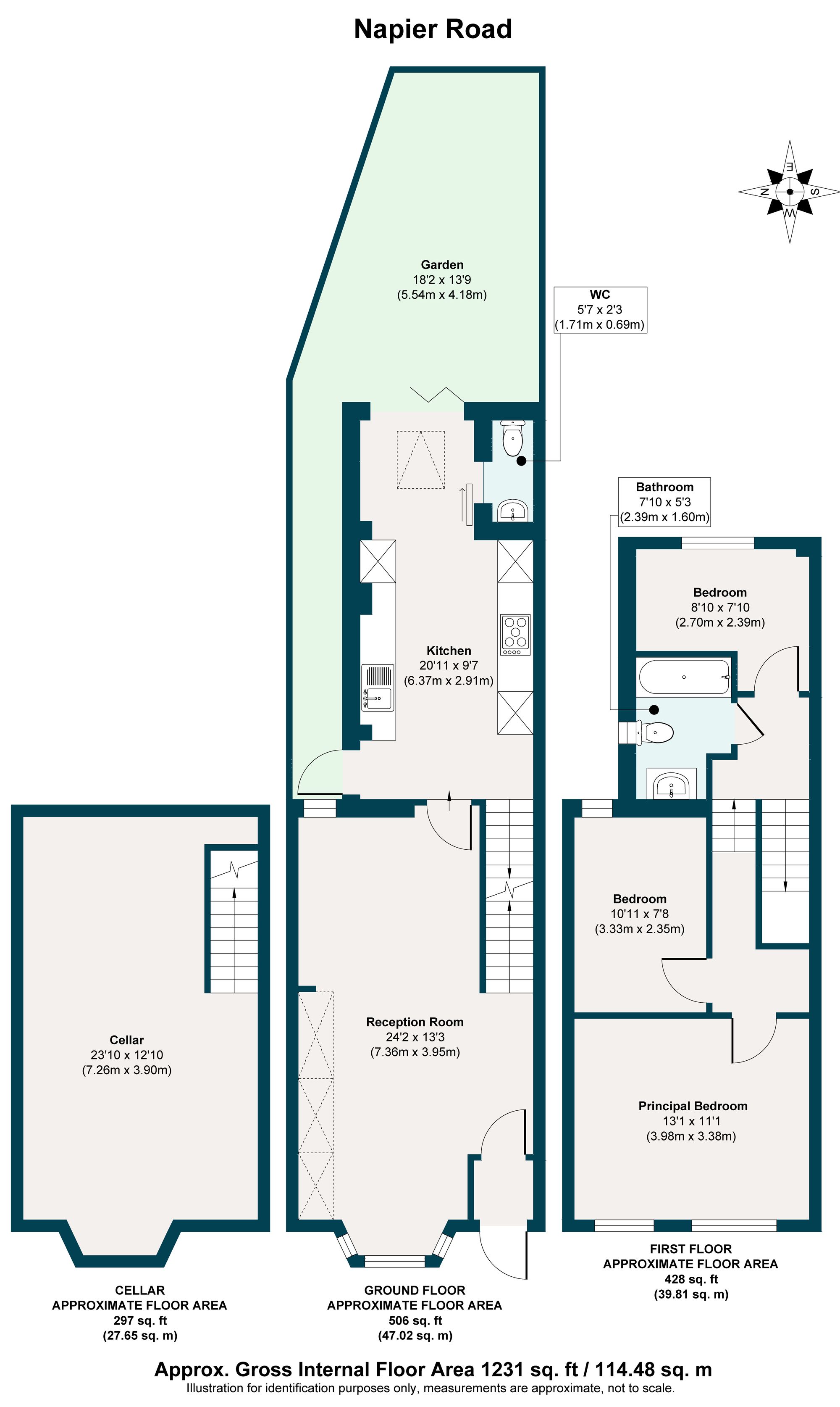 3 bed mid-terraced house for sale in Napier Road, Leytonstone, London, E11 - Property floorplan