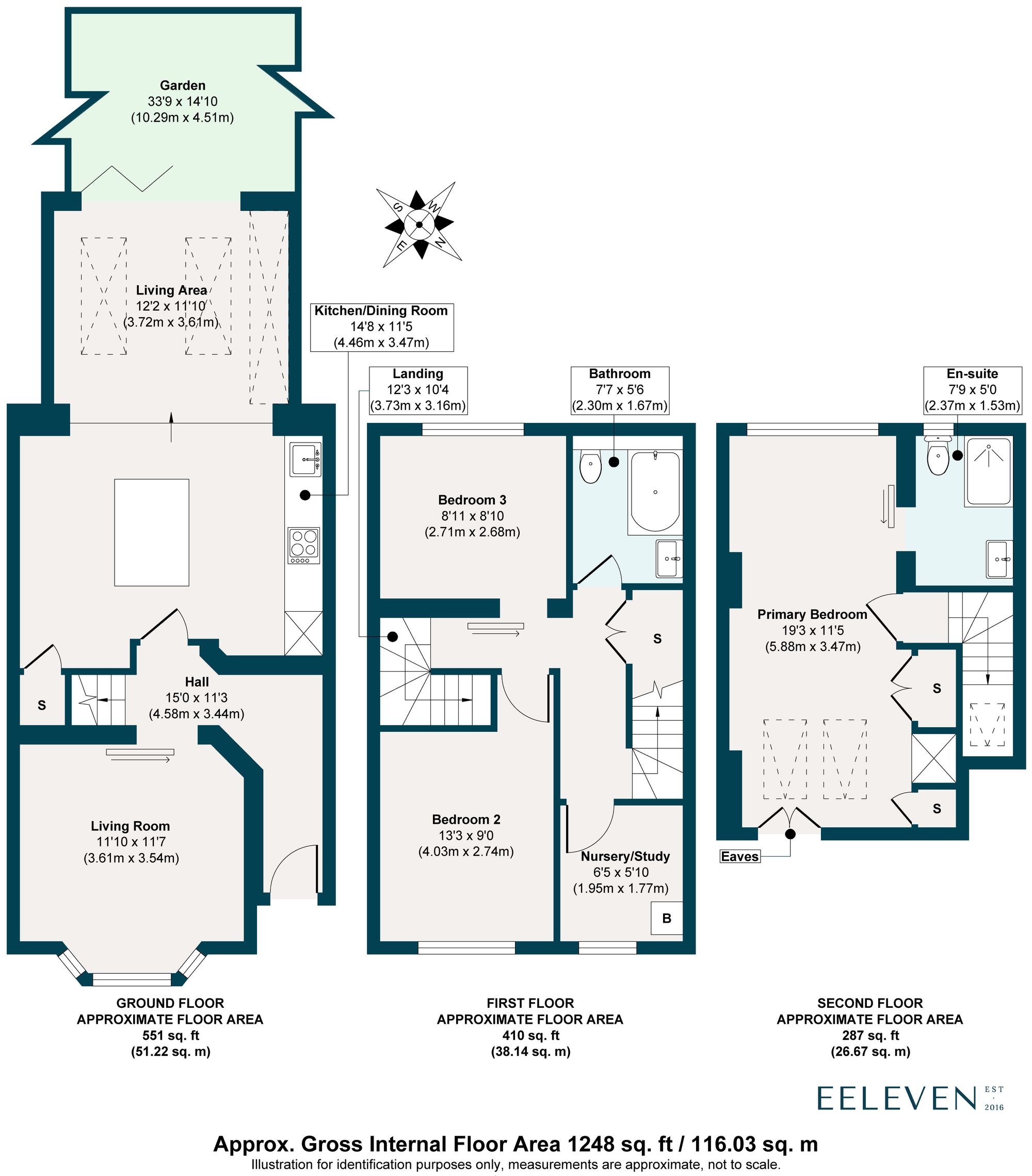 3 bed mid-terraced house for sale in Woodlands Road, Leytonstone, London, E11 - Property floorplan