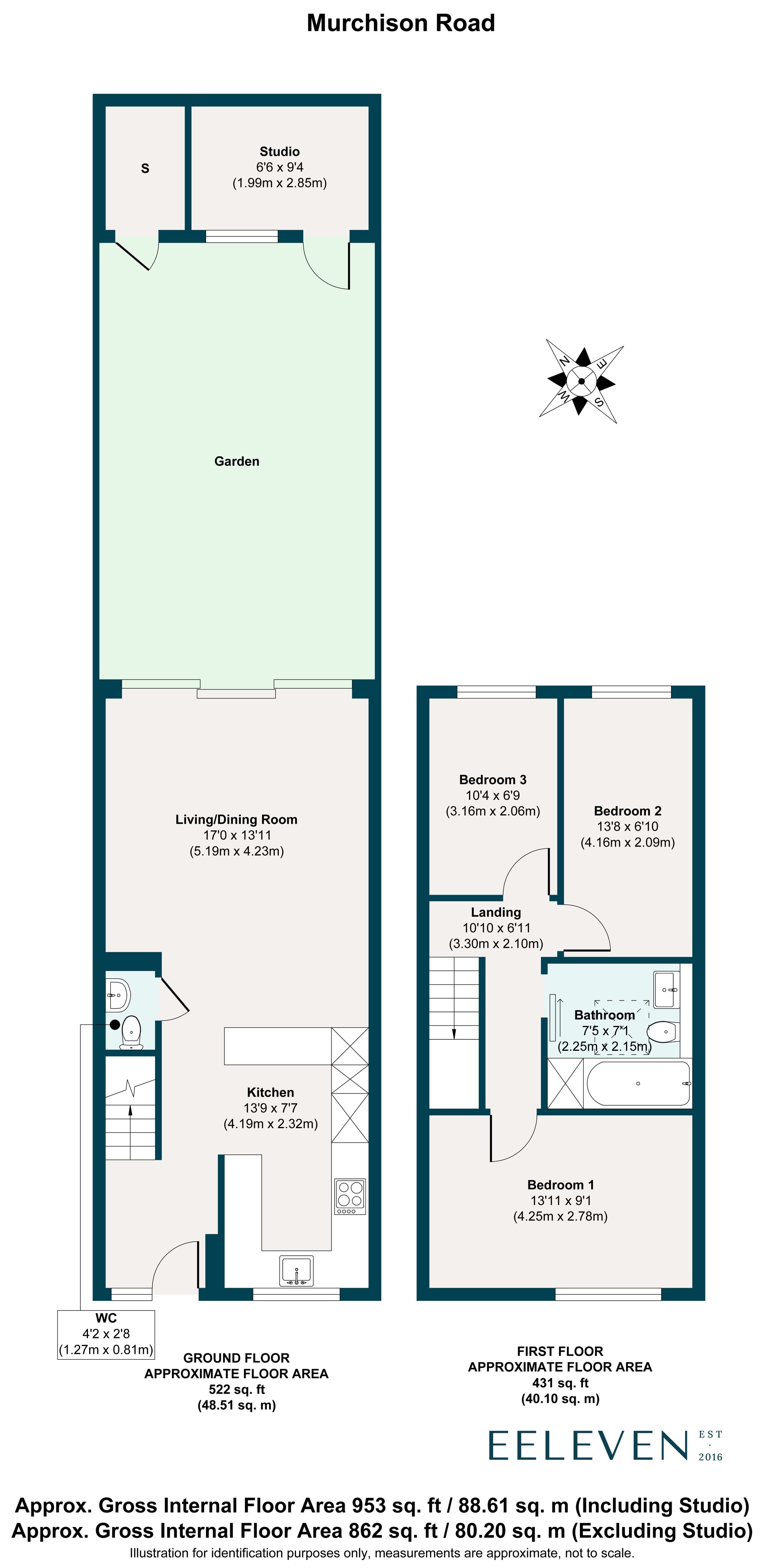 3 bed terraced house for sale in Murchison Road, Leyton, London, E10 - Property floorplan