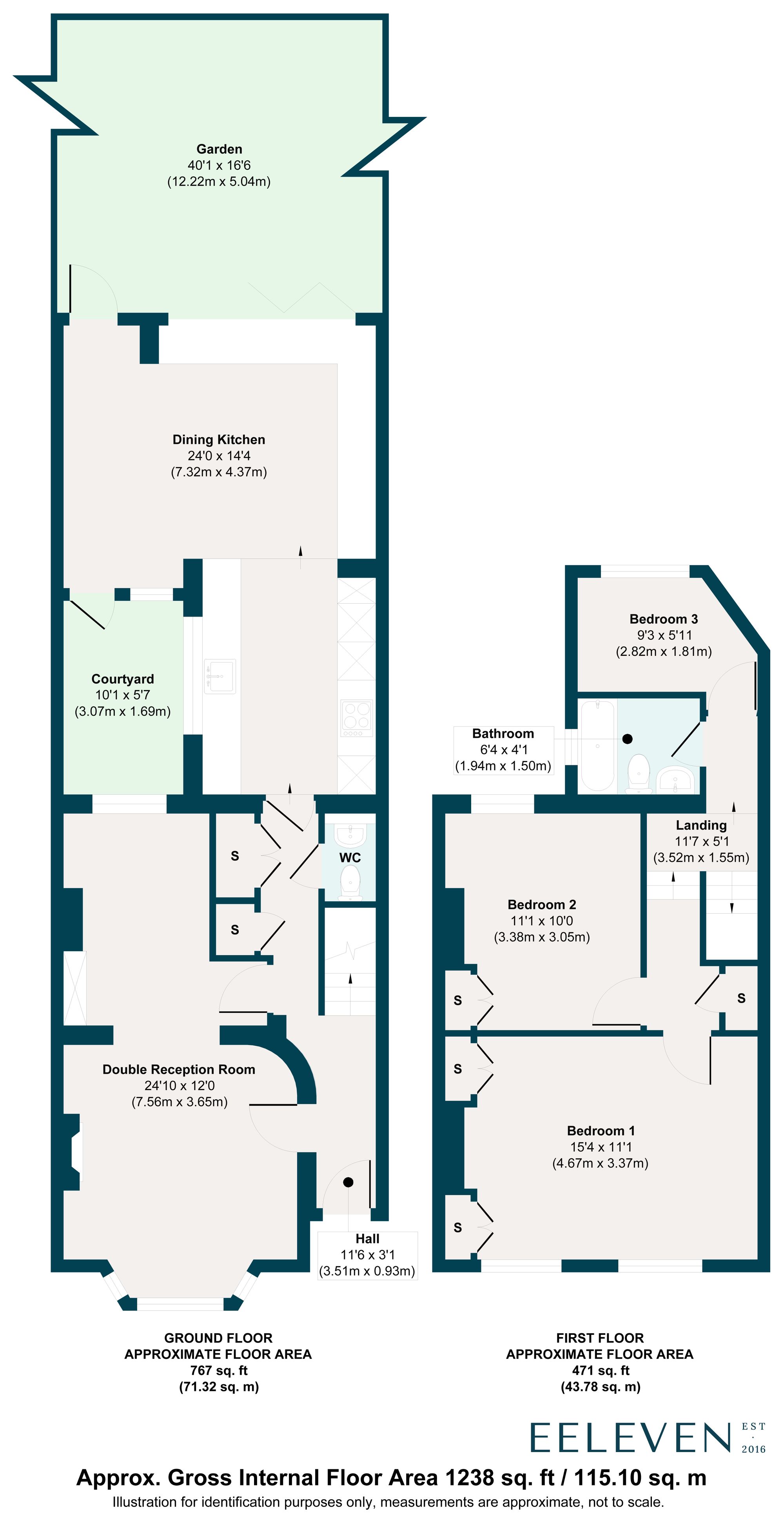 3 bed mid-terraced house for sale in Morley Road, Leyton, London, E10 - Property floorplan