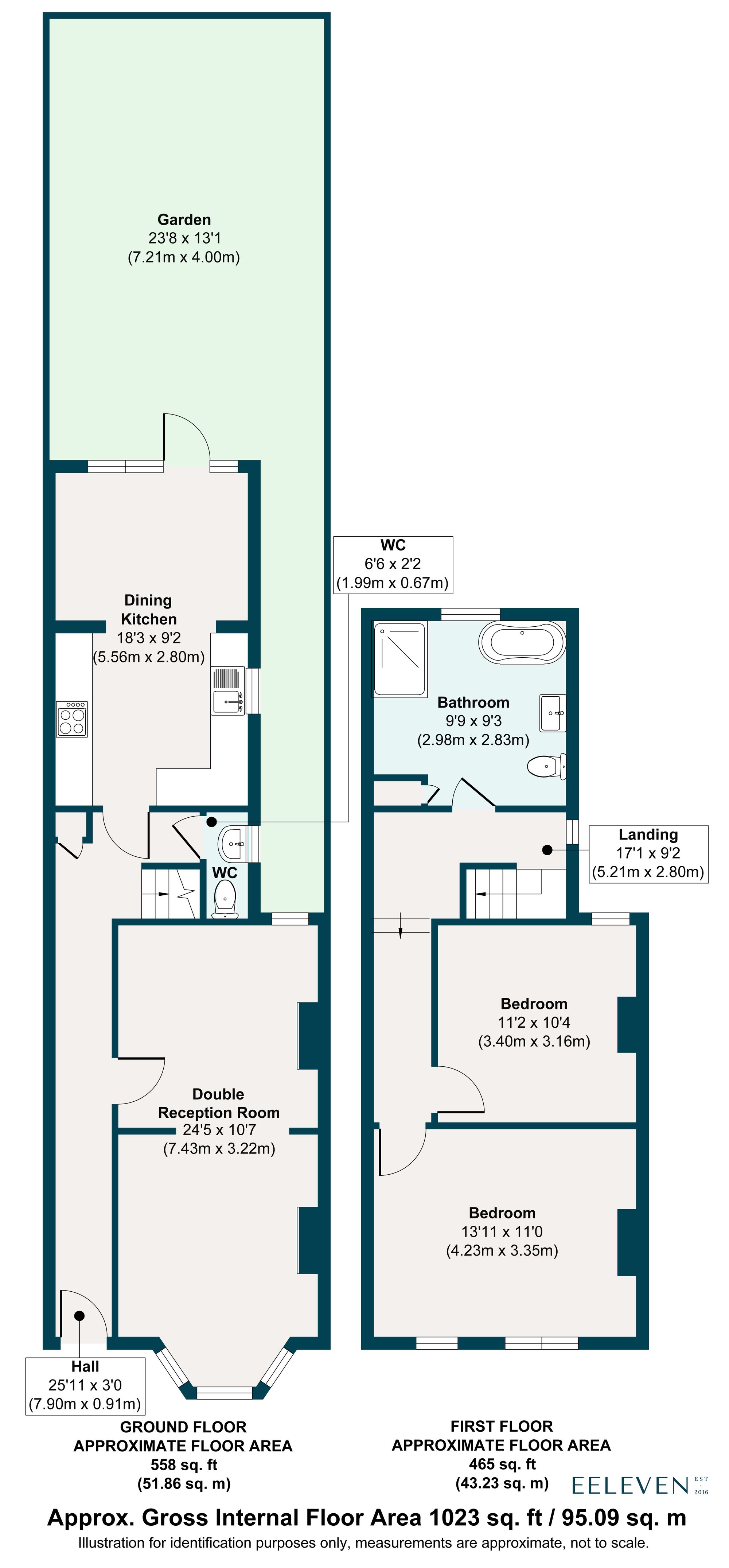 2 bed terraced house for sale in Ashville Road, Leytonstone, London, E11 - Property floorplan