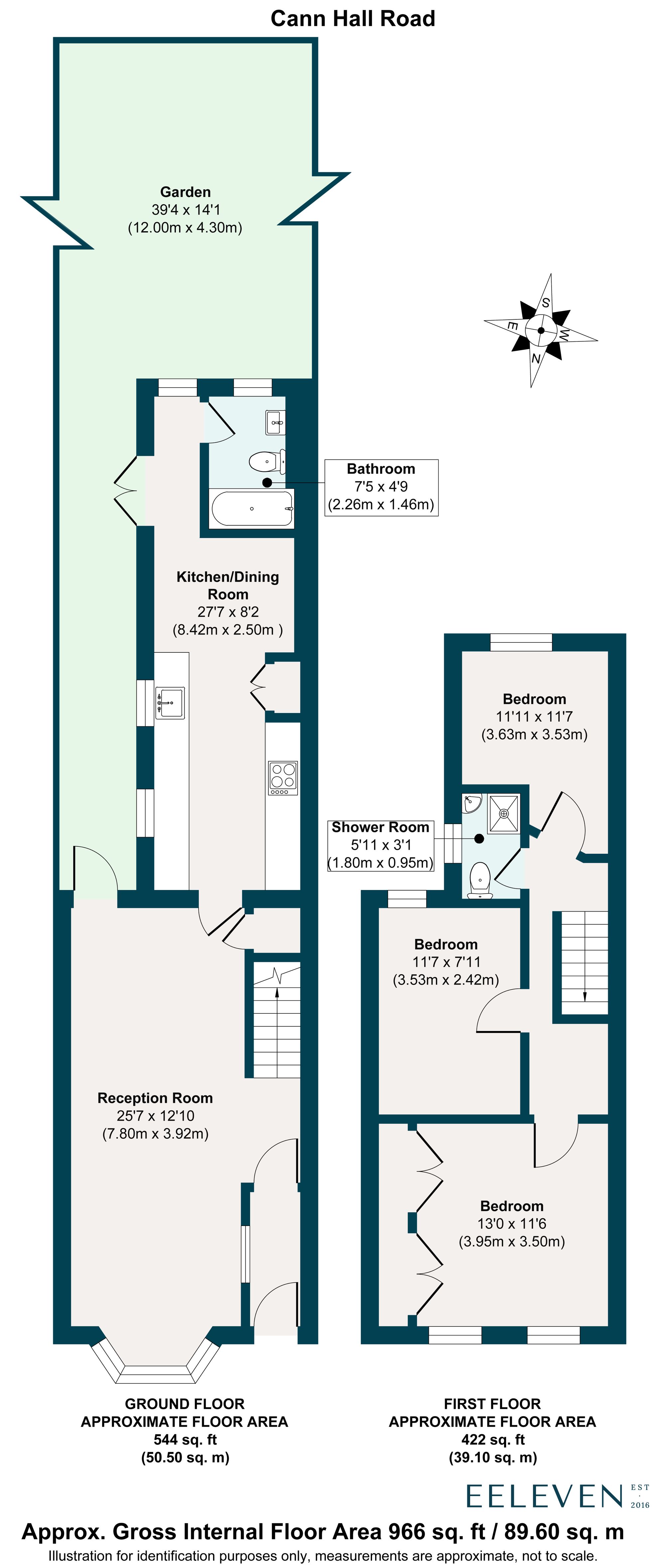 3 bed terraced house for sale in Cann Hall Road, Leytonstone, London, E11 - Property floorplan