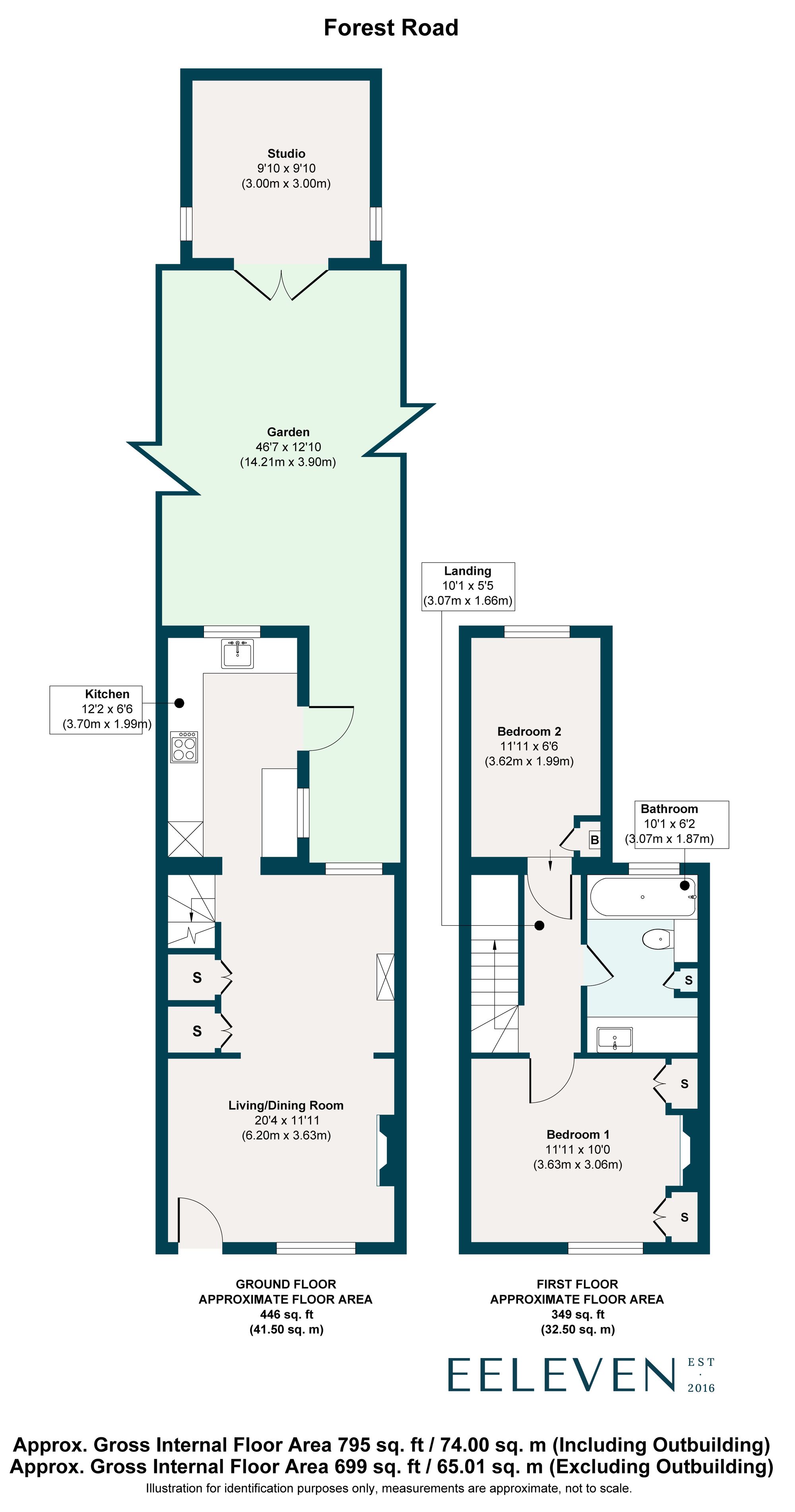2 bed terraced house for sale in Forest Road, Upper Leytonstone, London, E11 - Property floorplan
