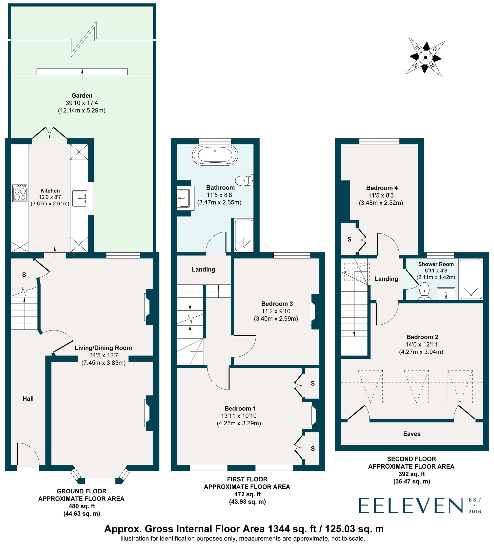 4 bed mid-terraced house for sale in Pearcroft Road, Leytonstone, London, E11 - Property floorplan