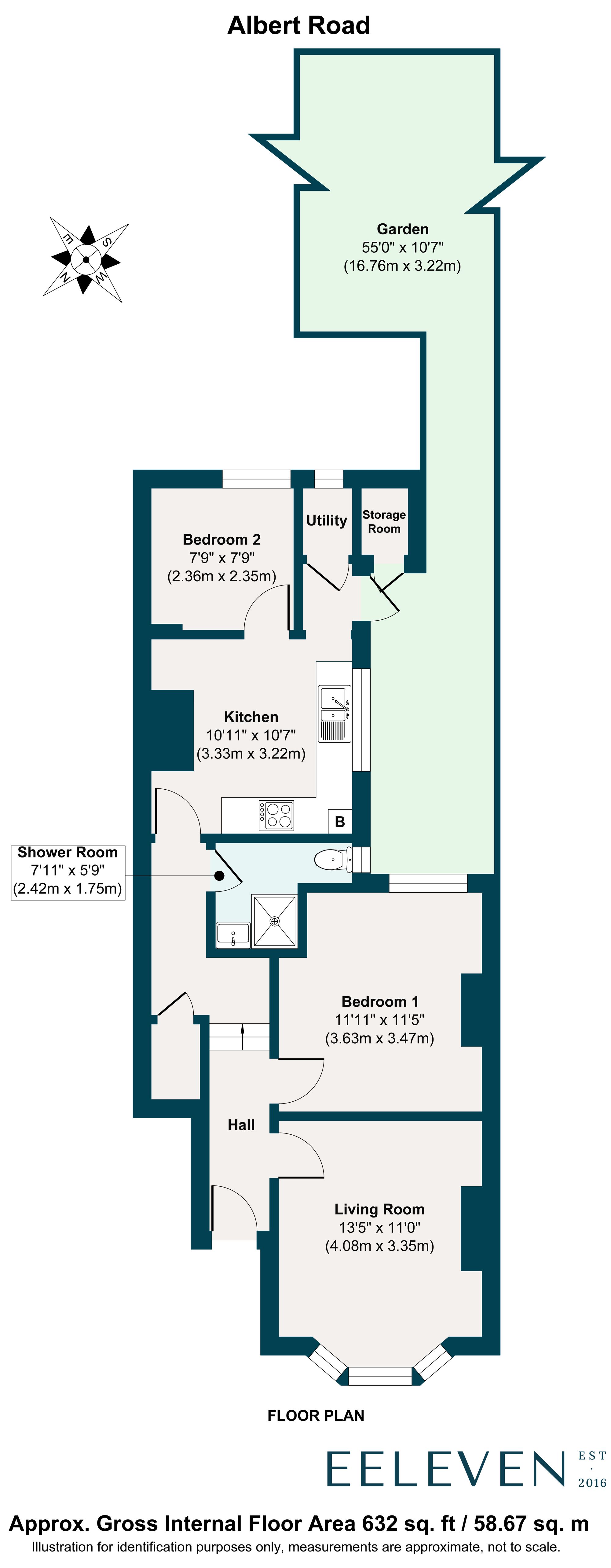 2 bed maisonette for sale in Albert Road, Leyton, London, E10 - Property floorplan