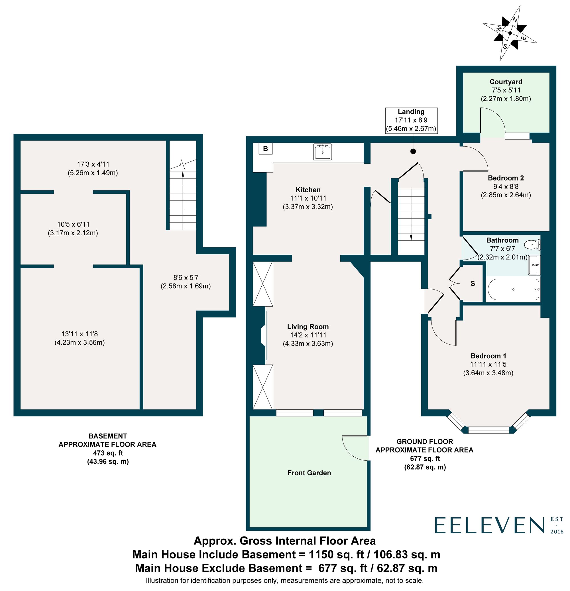 2 bed for sale in Hampton Road, Forest Gate, London, E7 - Property floorplan