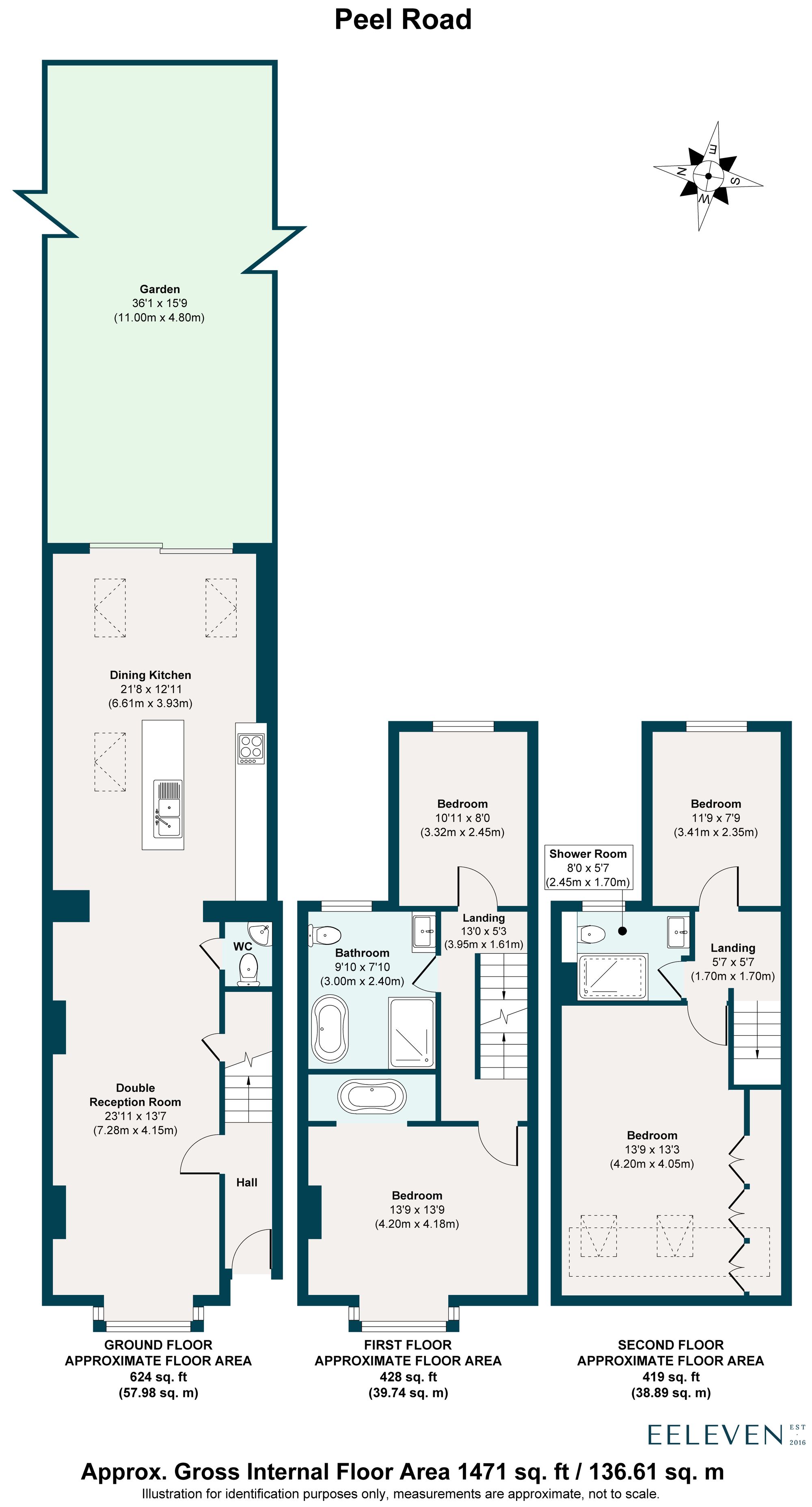 4 bed end of terrace house for sale in Peel Road, South Woodford, London, E18 - Property floorplan