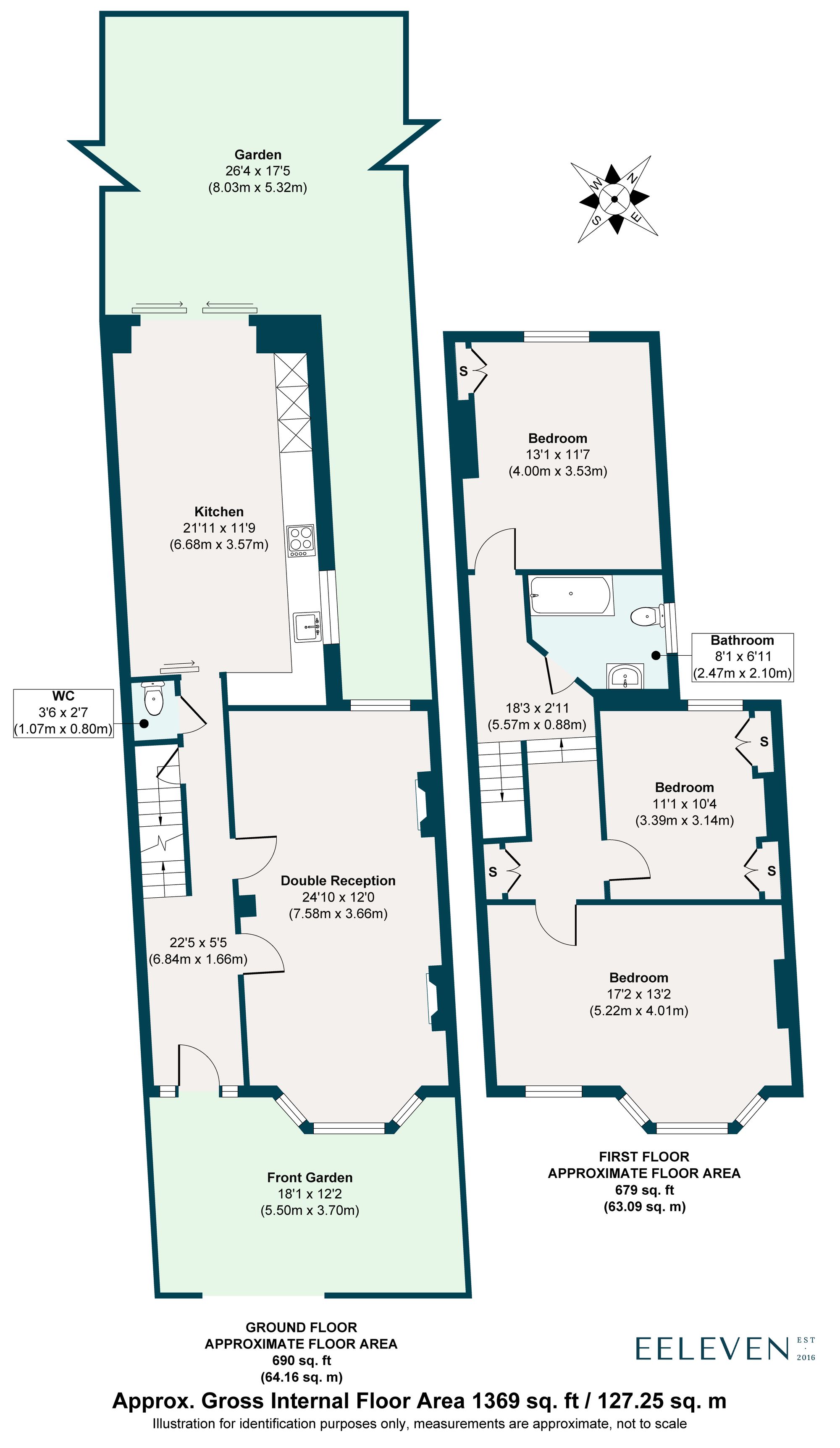 3 bed terraced house for sale in Grove Green Road, Leytonstone, London, E11 - Property floorplan