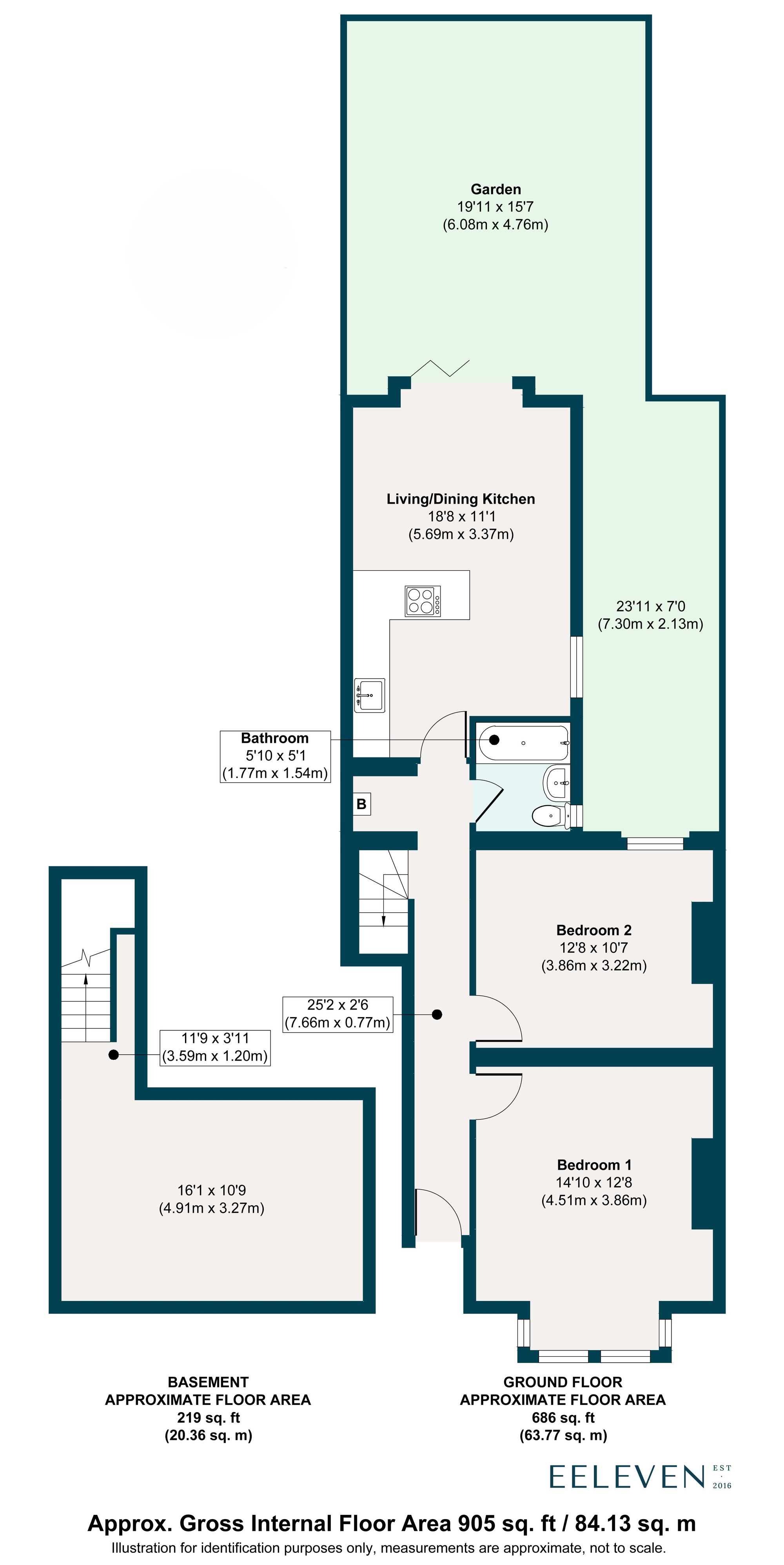 2 bed maisonette for sale in Neville Road, Forest Gate, London, E7 - Property floorplan