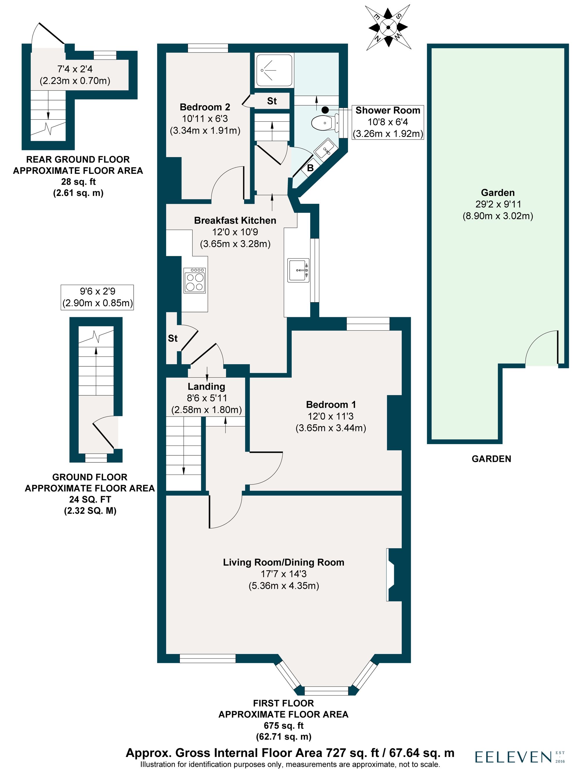 2 bed maisonette for sale in Twickenham Road, Leytonstone, London, E11 - Property floorplan