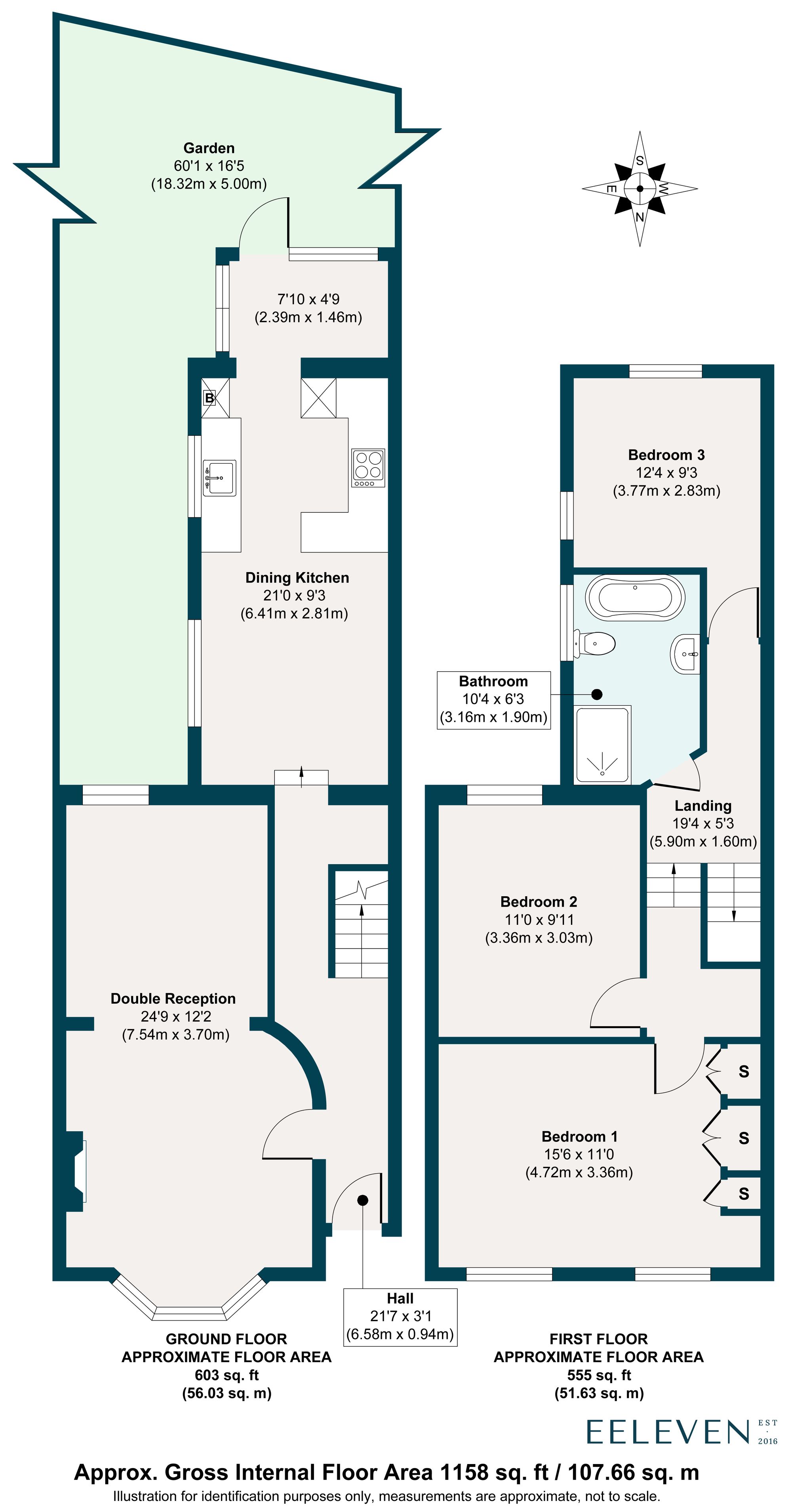 3 bed terraced house for sale in Malvern Road, Leytonstone, London, E11 - Property floorplan
