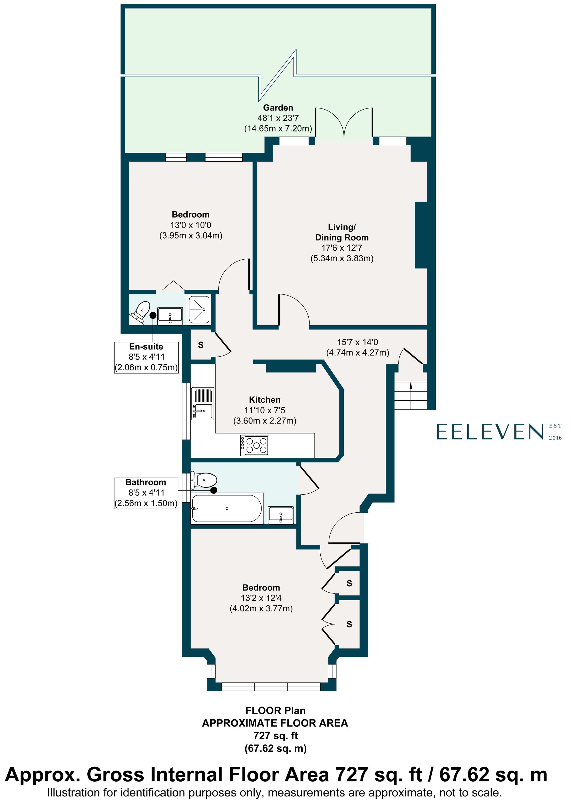 2 bed flat for sale in Chadwick Road, Upper Leytonstone, London, E11 - Property floorplan