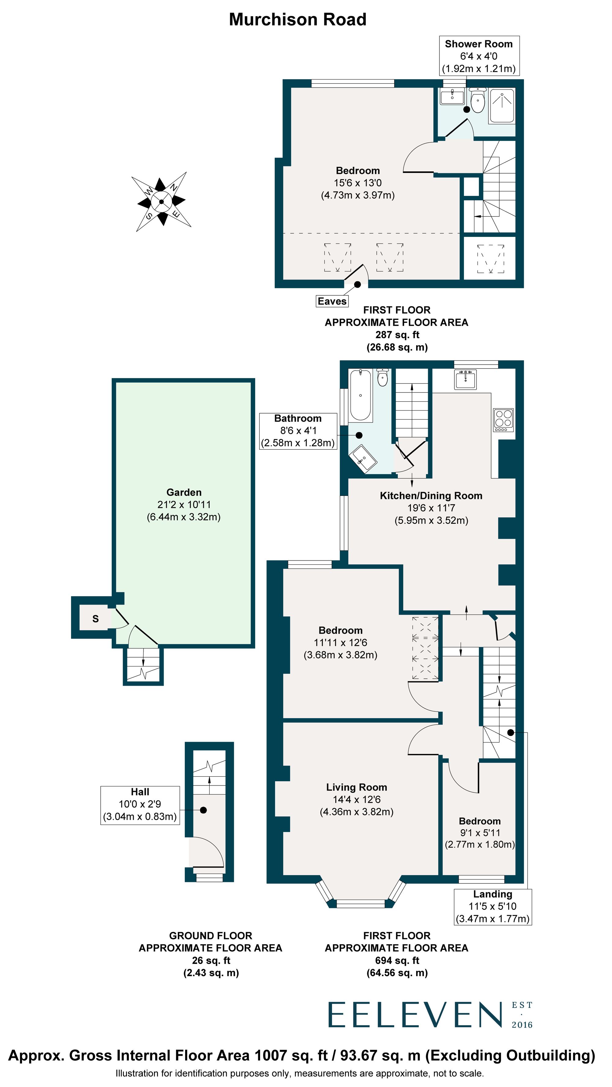 3 bed maisonette for sale in Murchison Road, Leyton, London, E10 - Property floorplan