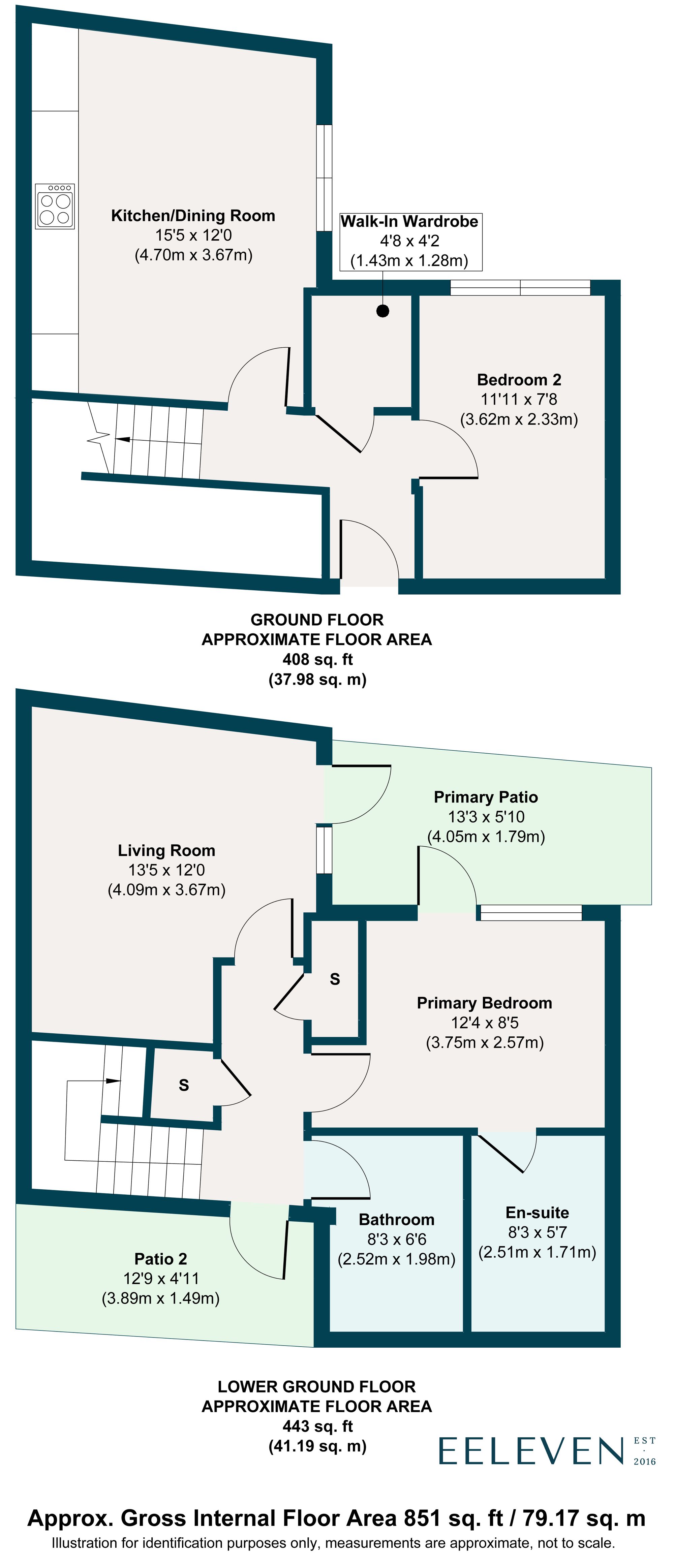 2 bed flat for sale in Belsham Street, Hackney, London, E9 - Property floorplan