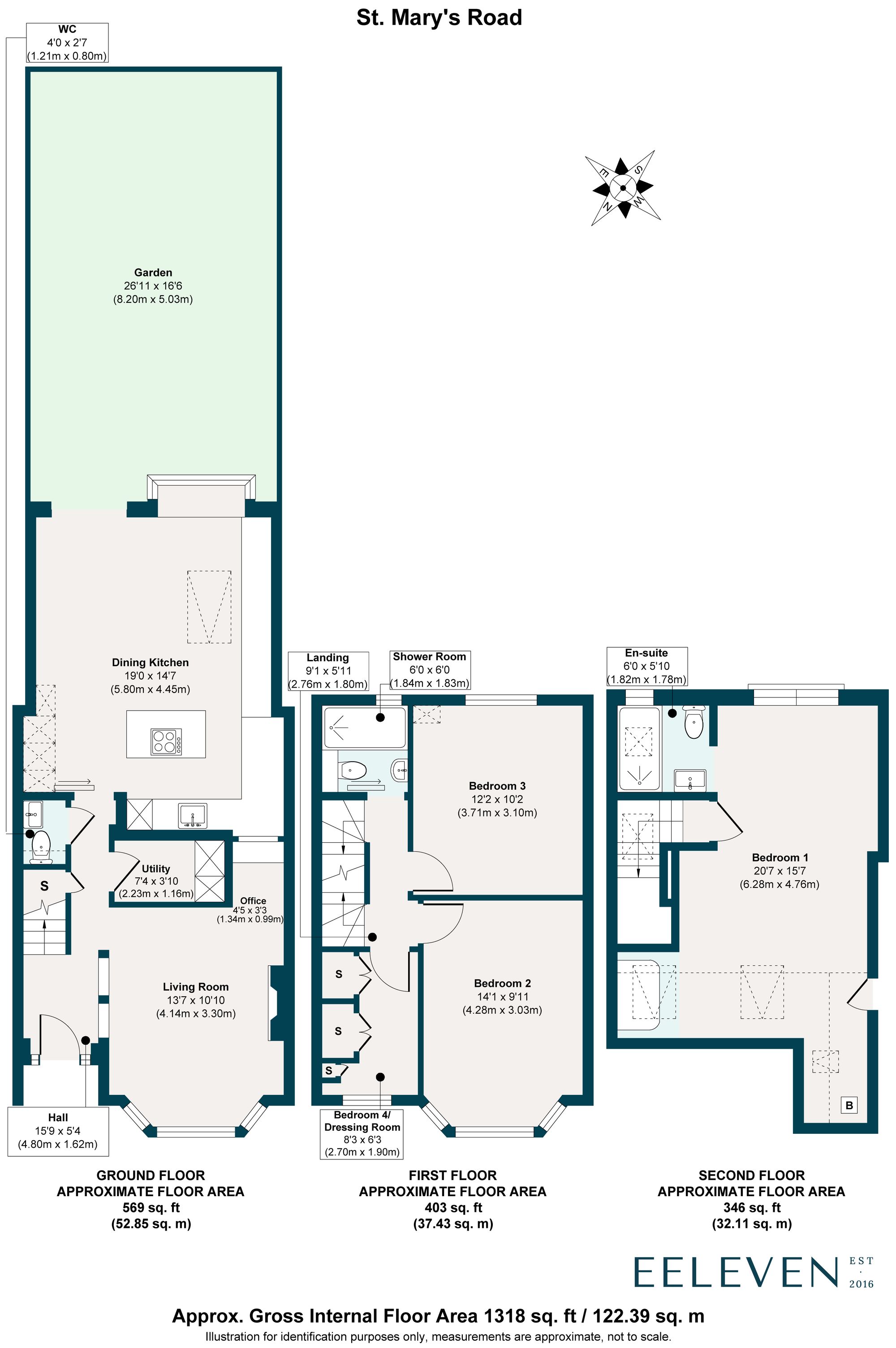4 bed terraced house for sale in St. Mary's Road, Leyton, London, E10 - Property floorplan