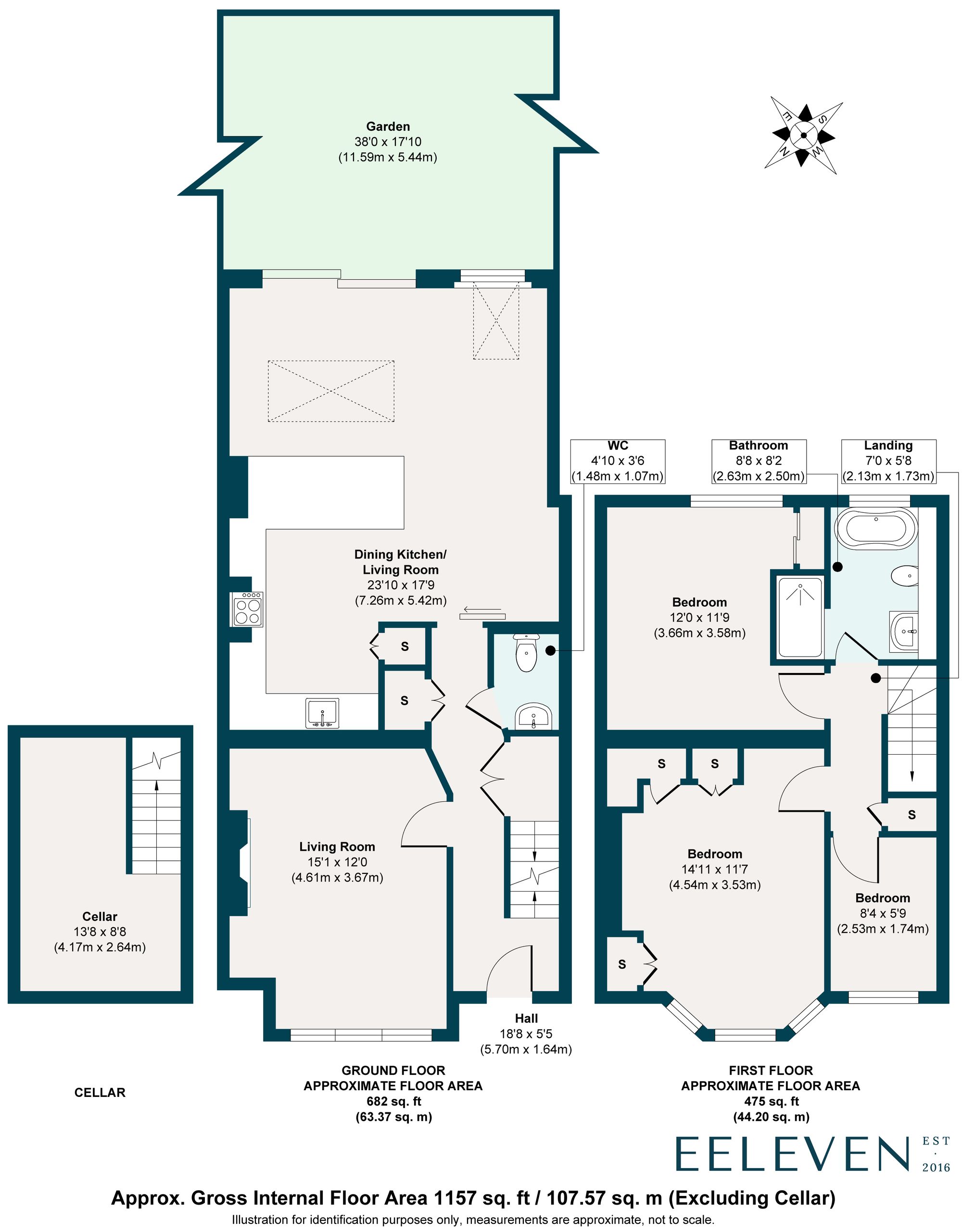 3 bed terraced house for sale in Twickenham Road, Leytonstone, London, E11 - Property floorplan