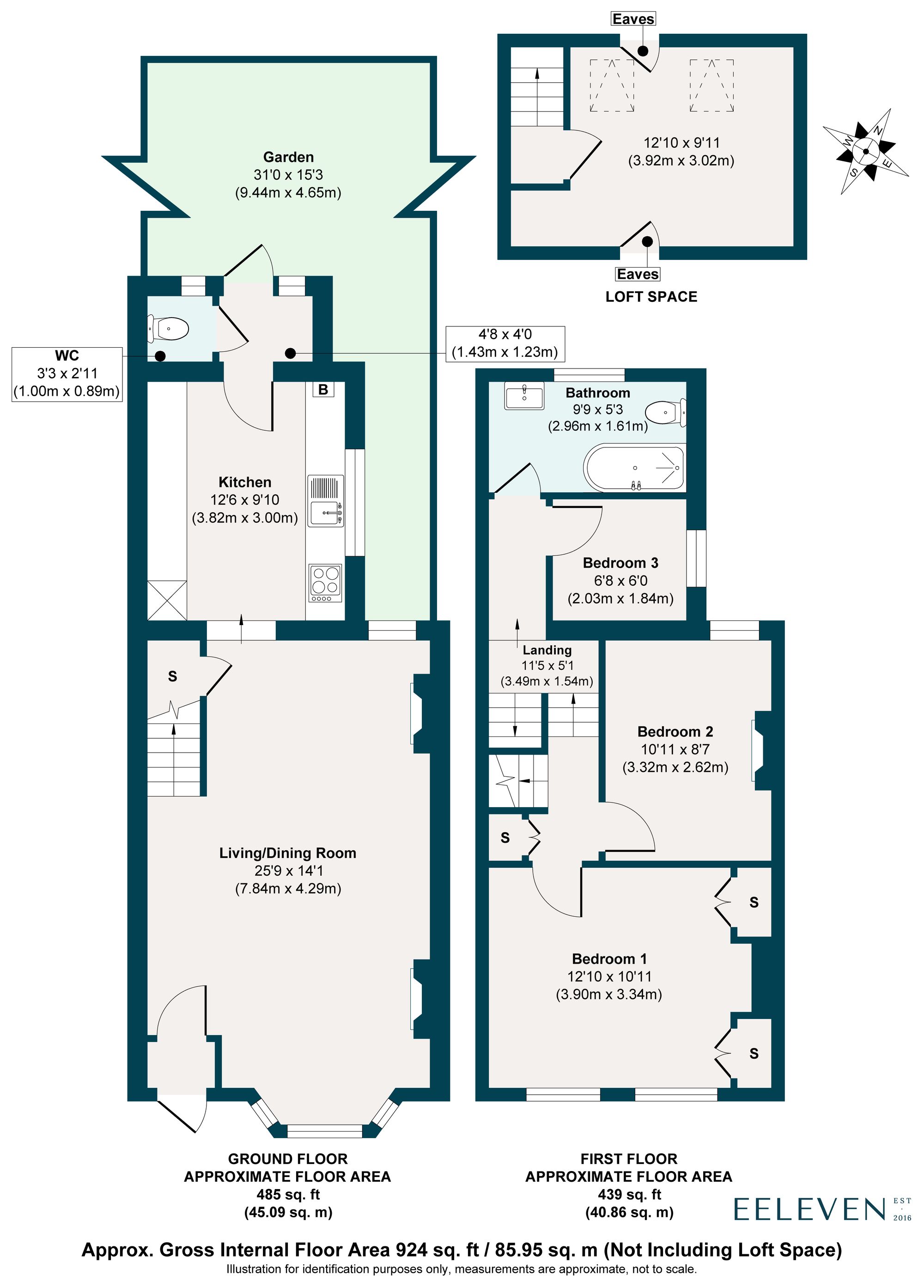 3 bed mid-terraced house for sale in Frith Road, Leytonstone, London, E11 - Property floorplan
