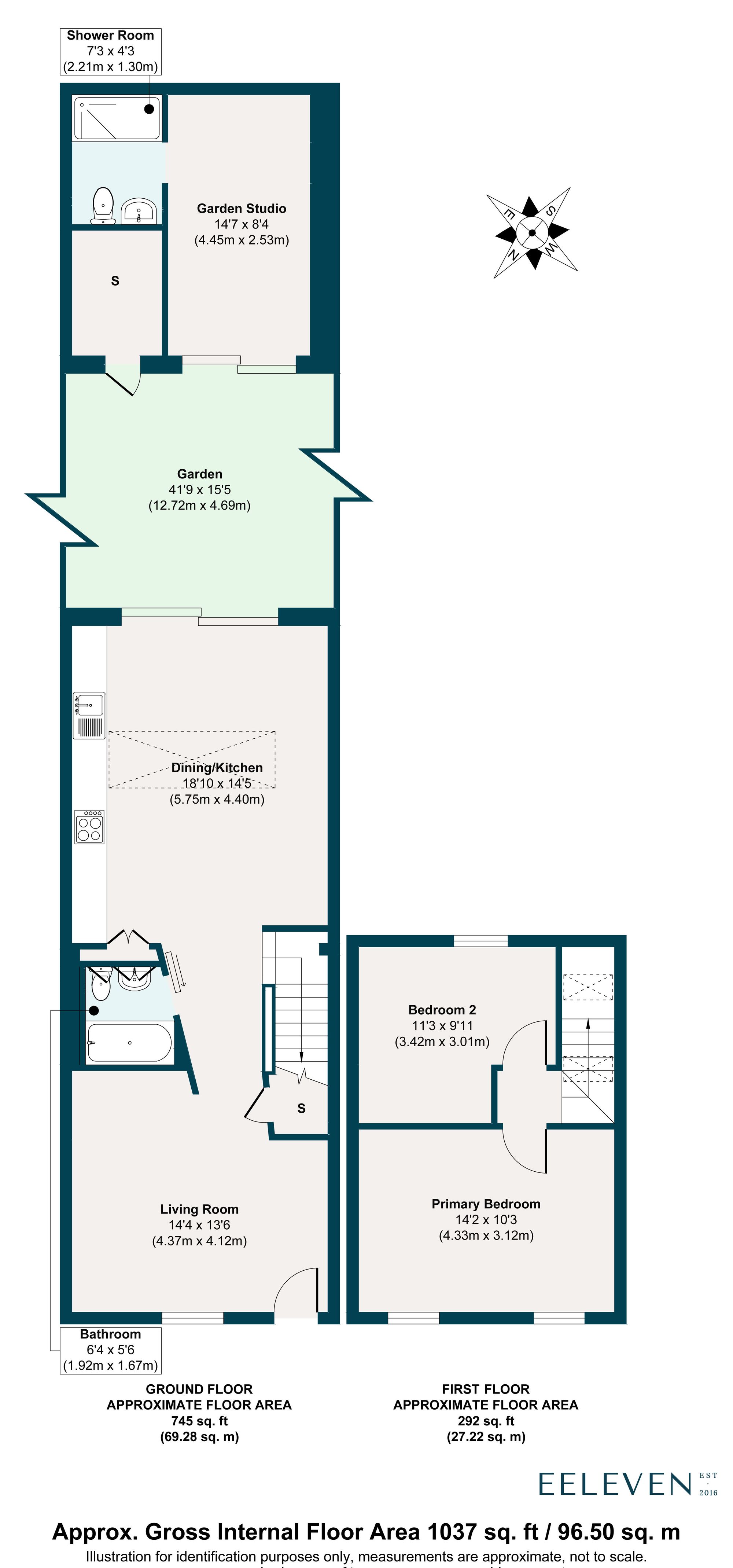 2 bed terraced house for sale in Forest Road, Upper Leytonstone, London, E11 - Property floorplan