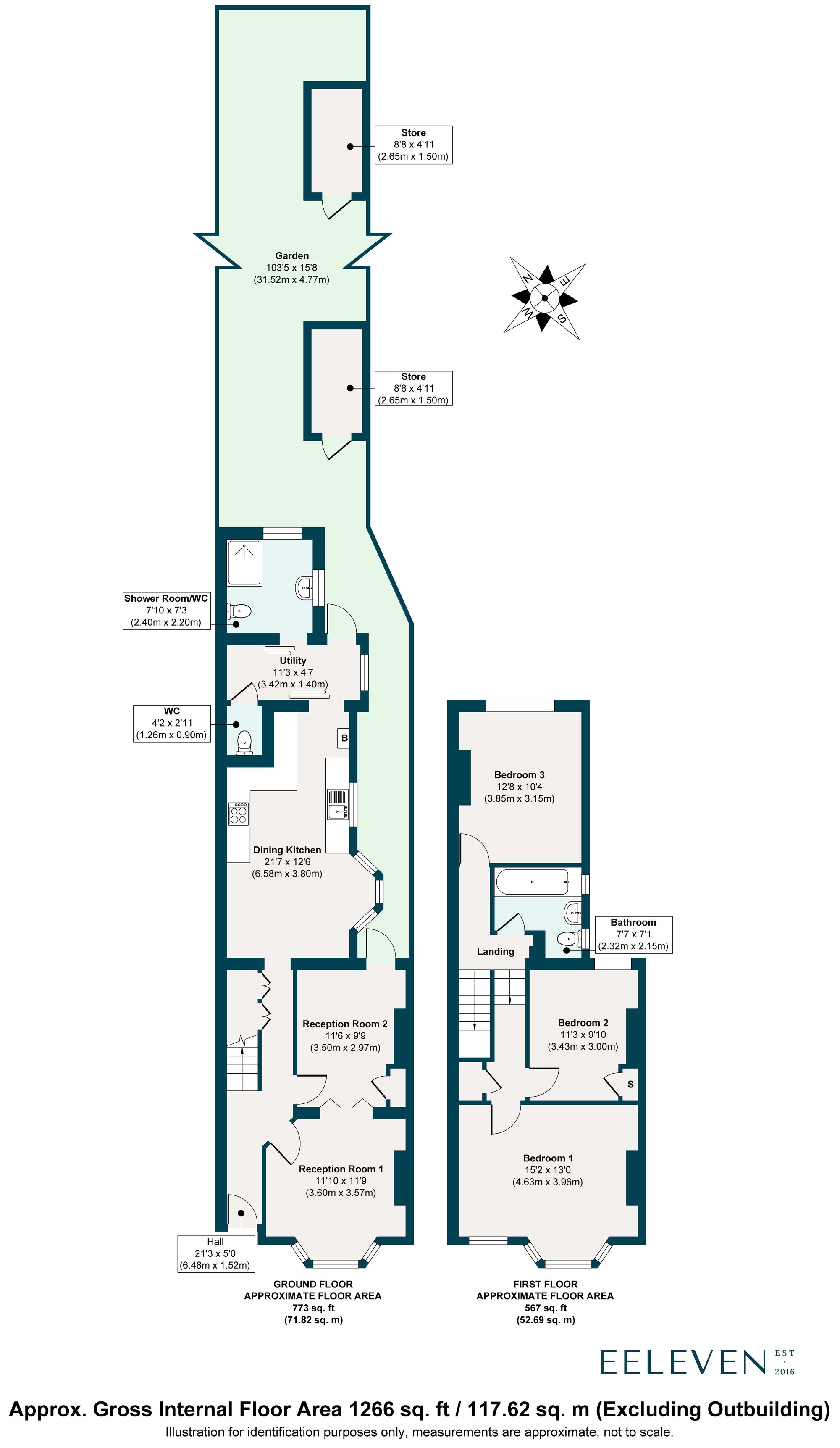 3 bed terraced house for sale in Davies Lane, Leytonstone, London, E11 - Property floorplan
