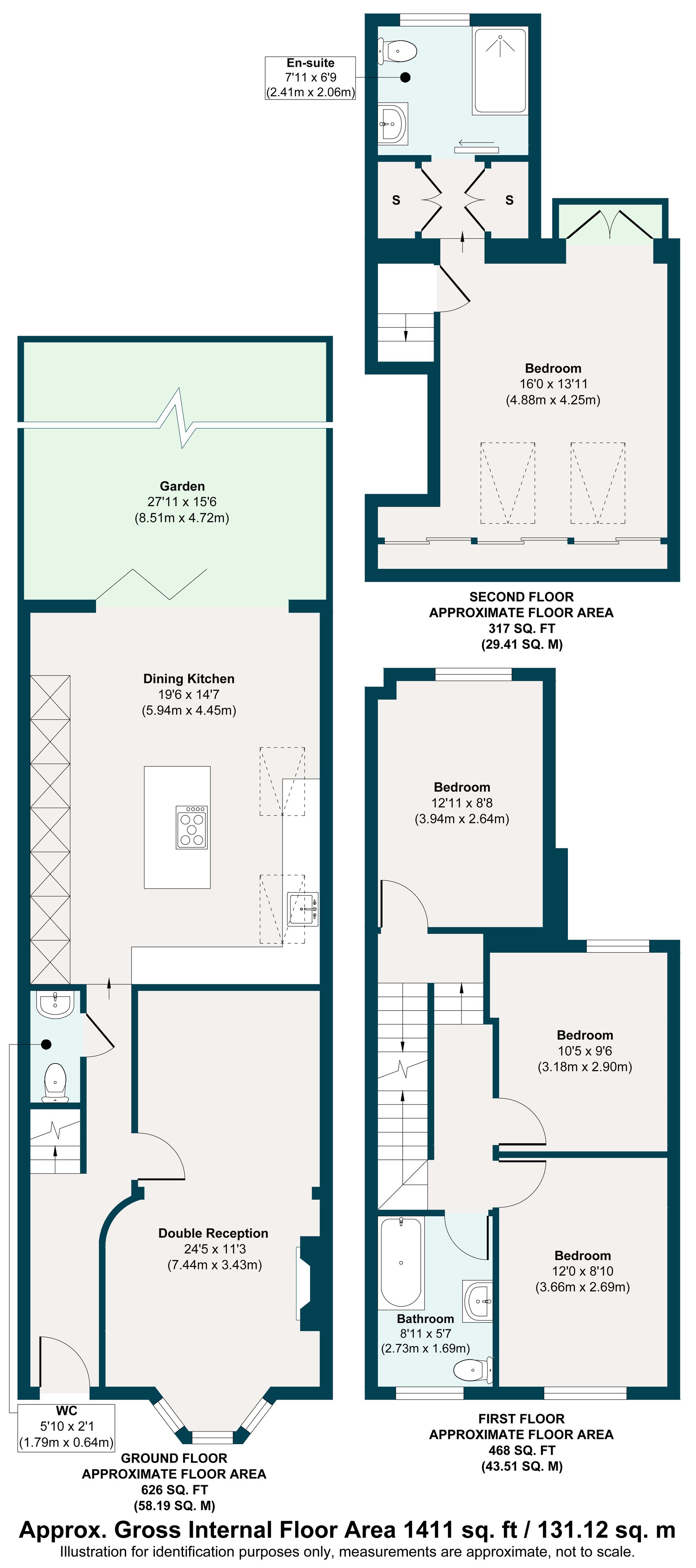 4 bed house for sale in Park Grove Road, Leytonstone, London, E11 - Property floorplan