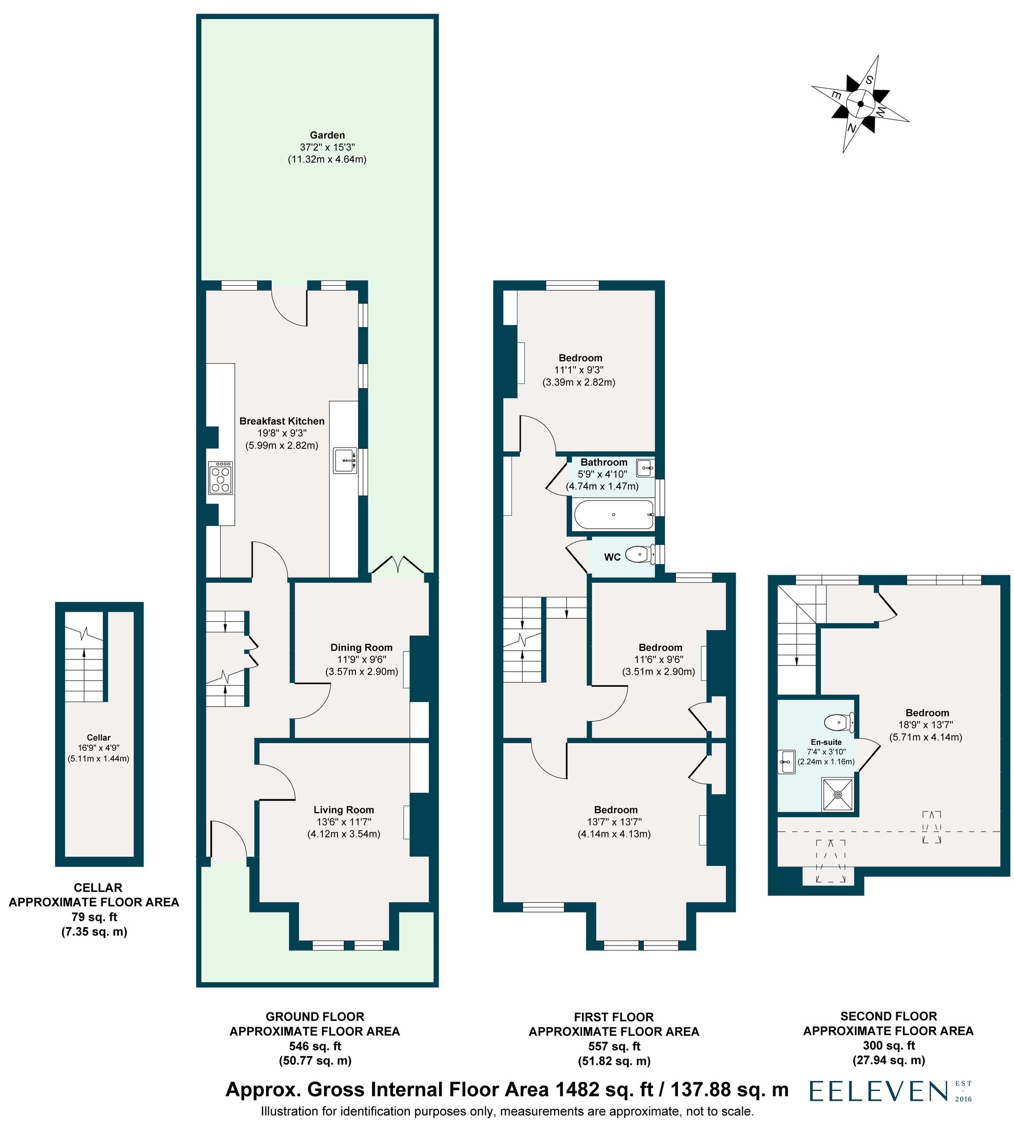 4 bed mid-terraced house for sale in Melford Road, Leytonstone, London, E11 - Property floorplan