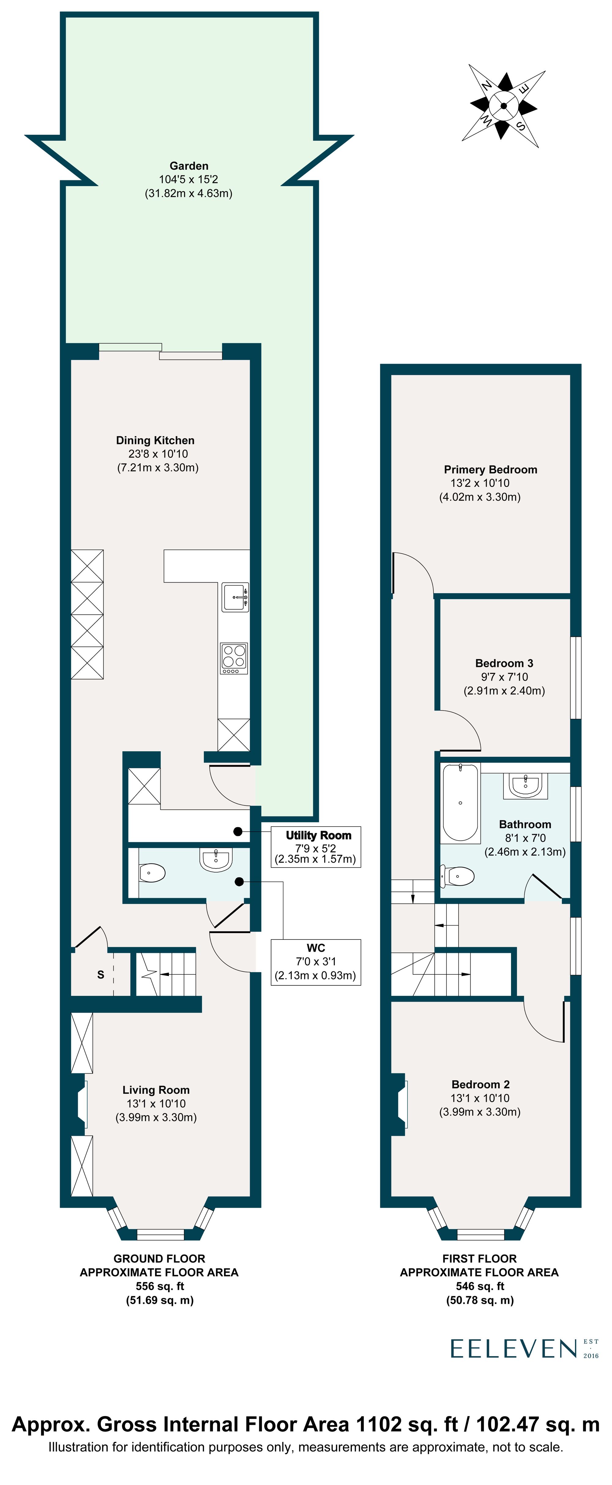 3 bed semi-detached house for sale in Grange Park Road, Leyton, London, E10 - Property floorplan
