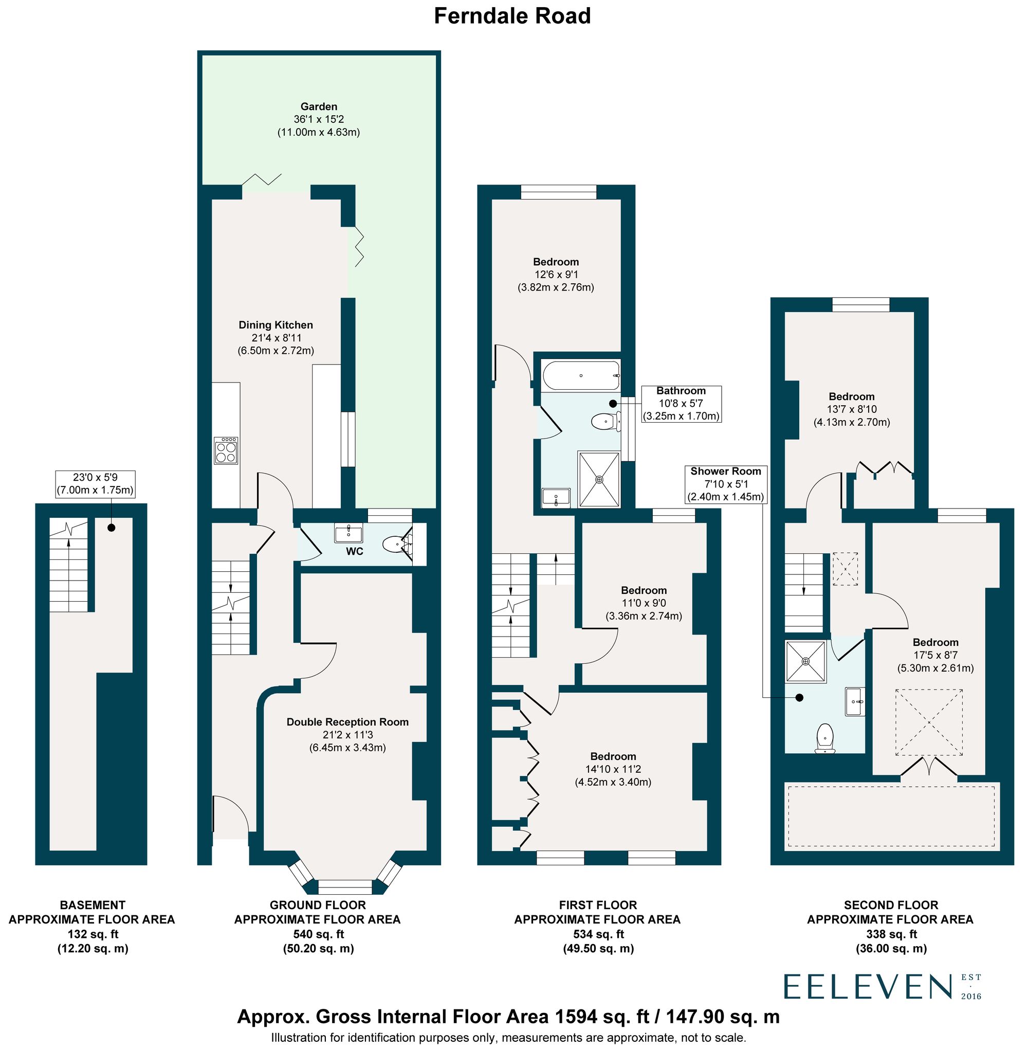 5 bed terraced house for sale in Ferndale Road, Leytonstone, London, E11 - Property floorplan