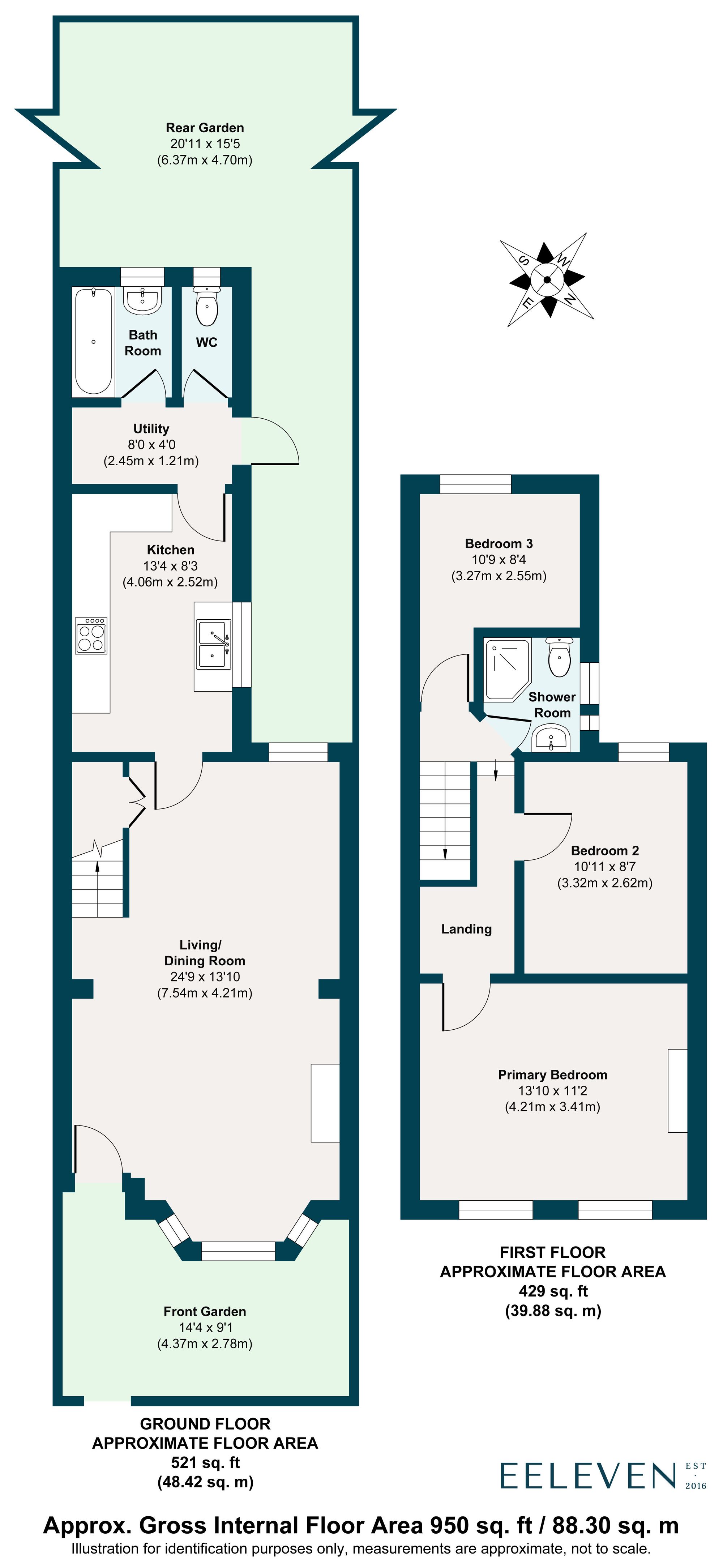 3 bed terraced house for sale in Kingsdown Road, Leytonstone, London, E11 - Property floorplan