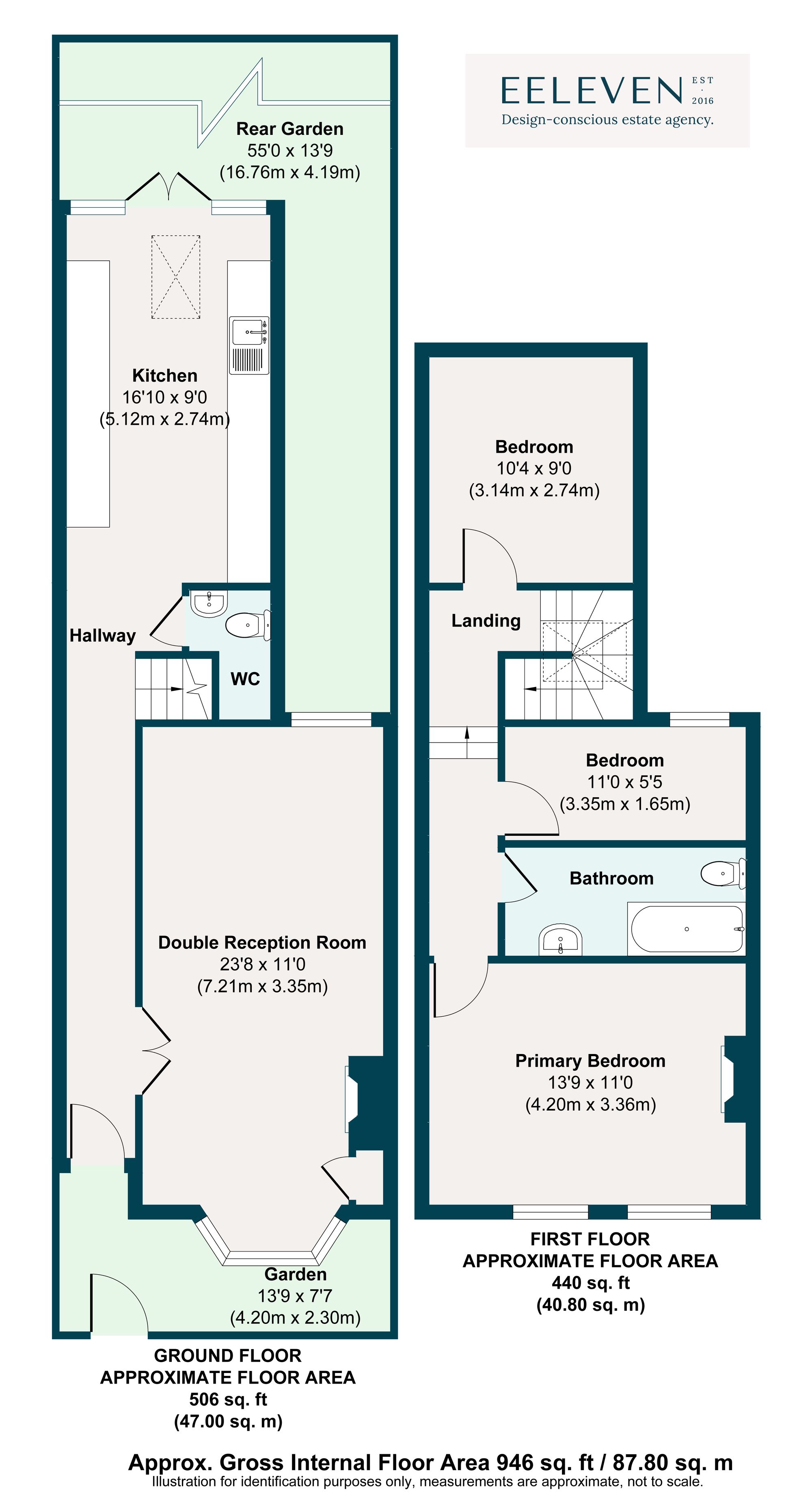 3 bed mid-terraced house for sale in Elm Road, Leytonstone, London, E11 - Property floorplan